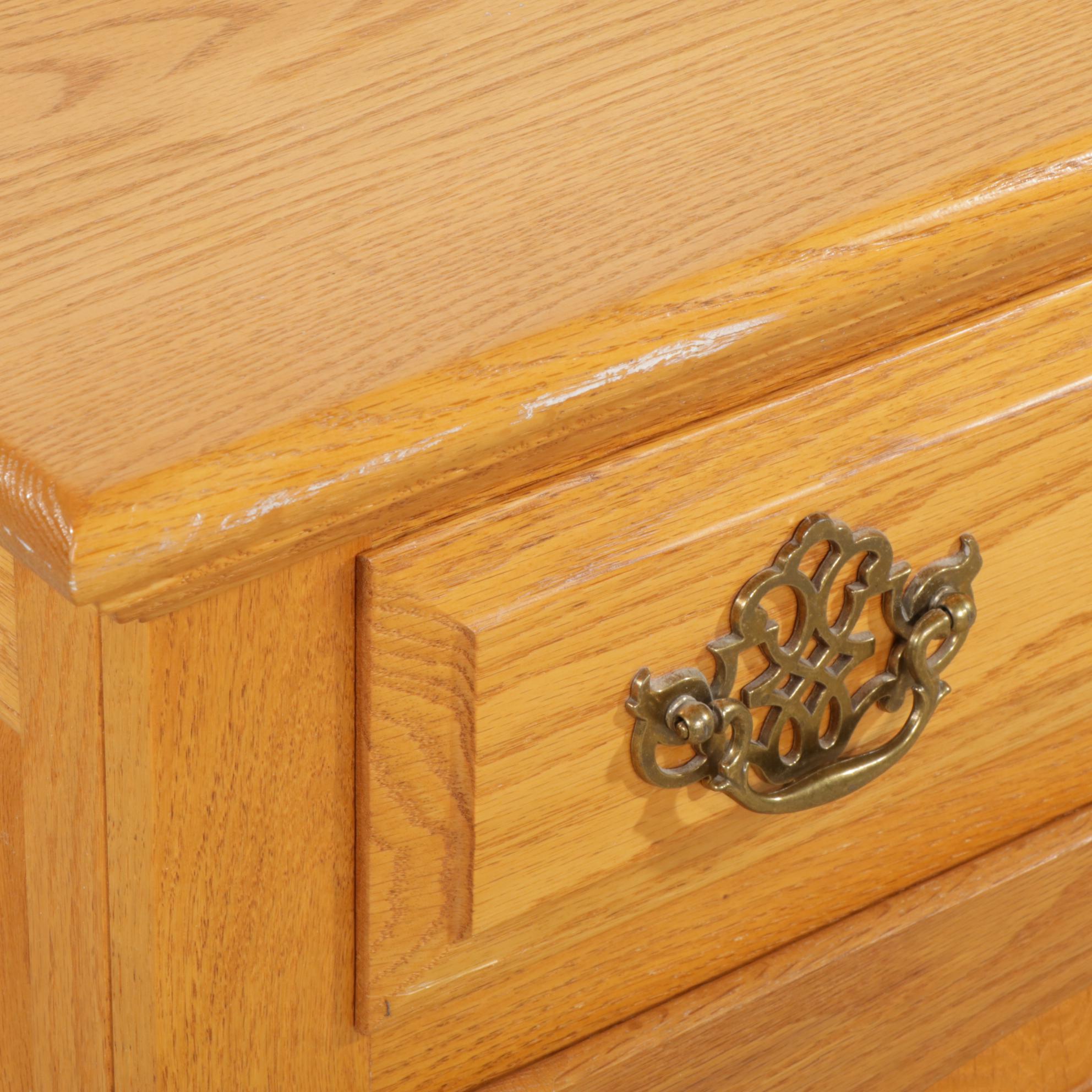 Chippendale Style Oak Cabinet or Nightstand
