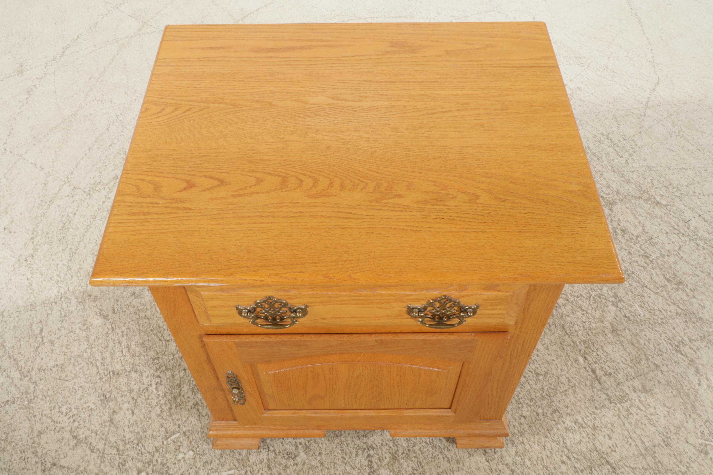 Chippendale Style Oak Cabinet or Nightstand