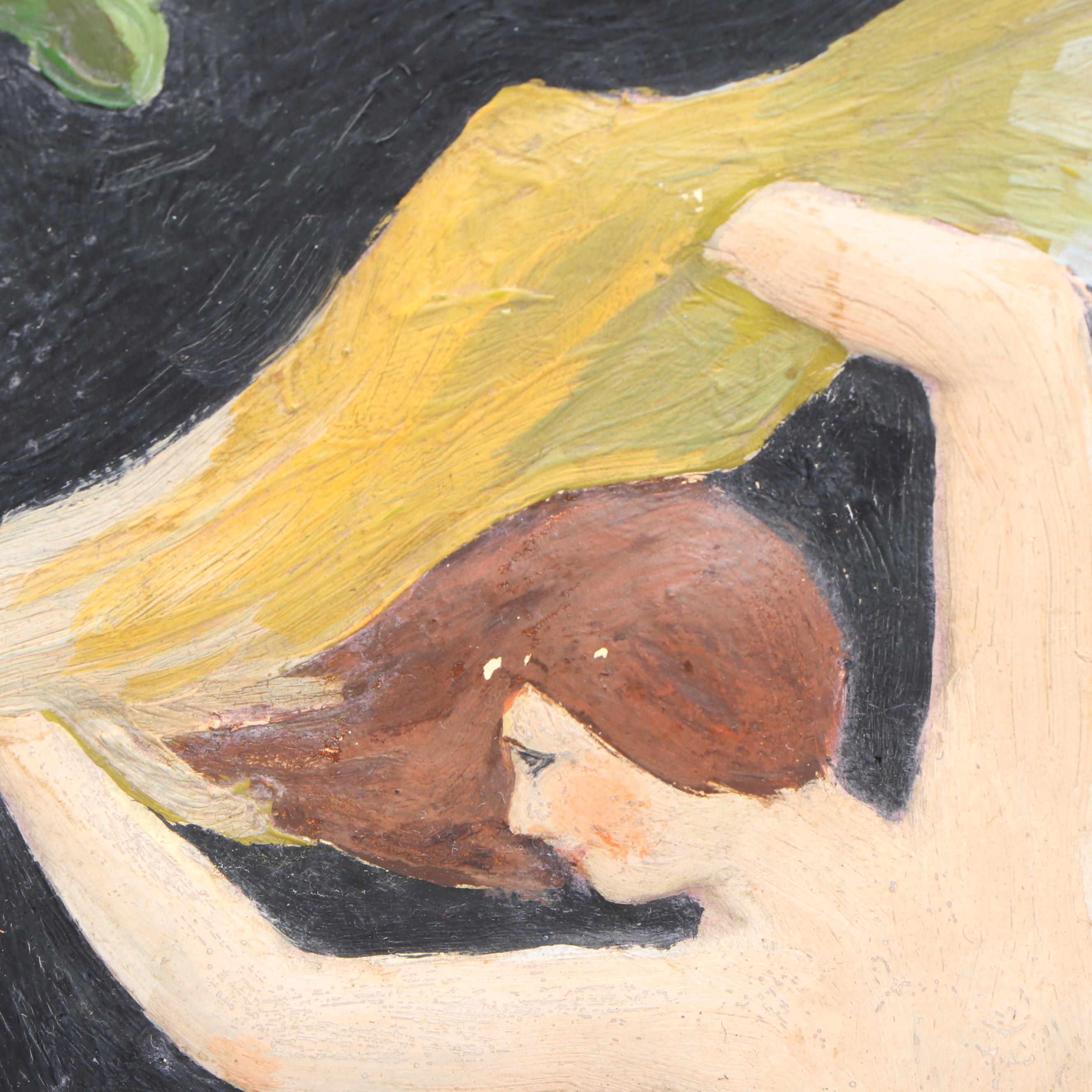 Art Deco Cast Plaster Bas-Relief of Dancing Nymphs