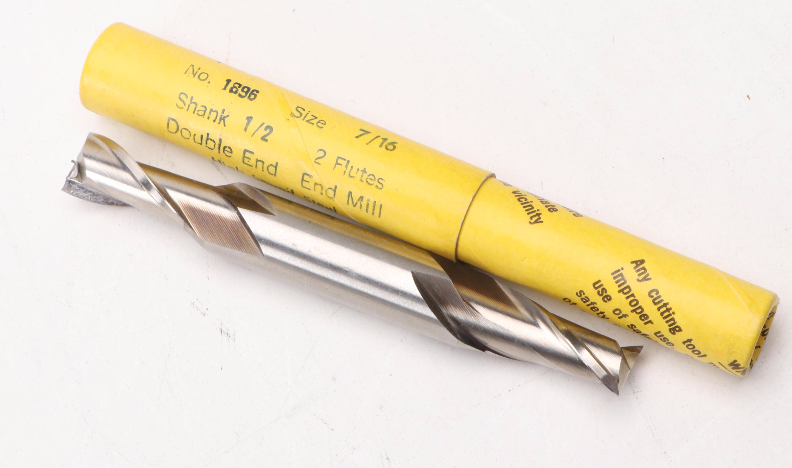 Morse End Mills, Brown & Sharpe Depth Micrometer, More Lathe Work Tools