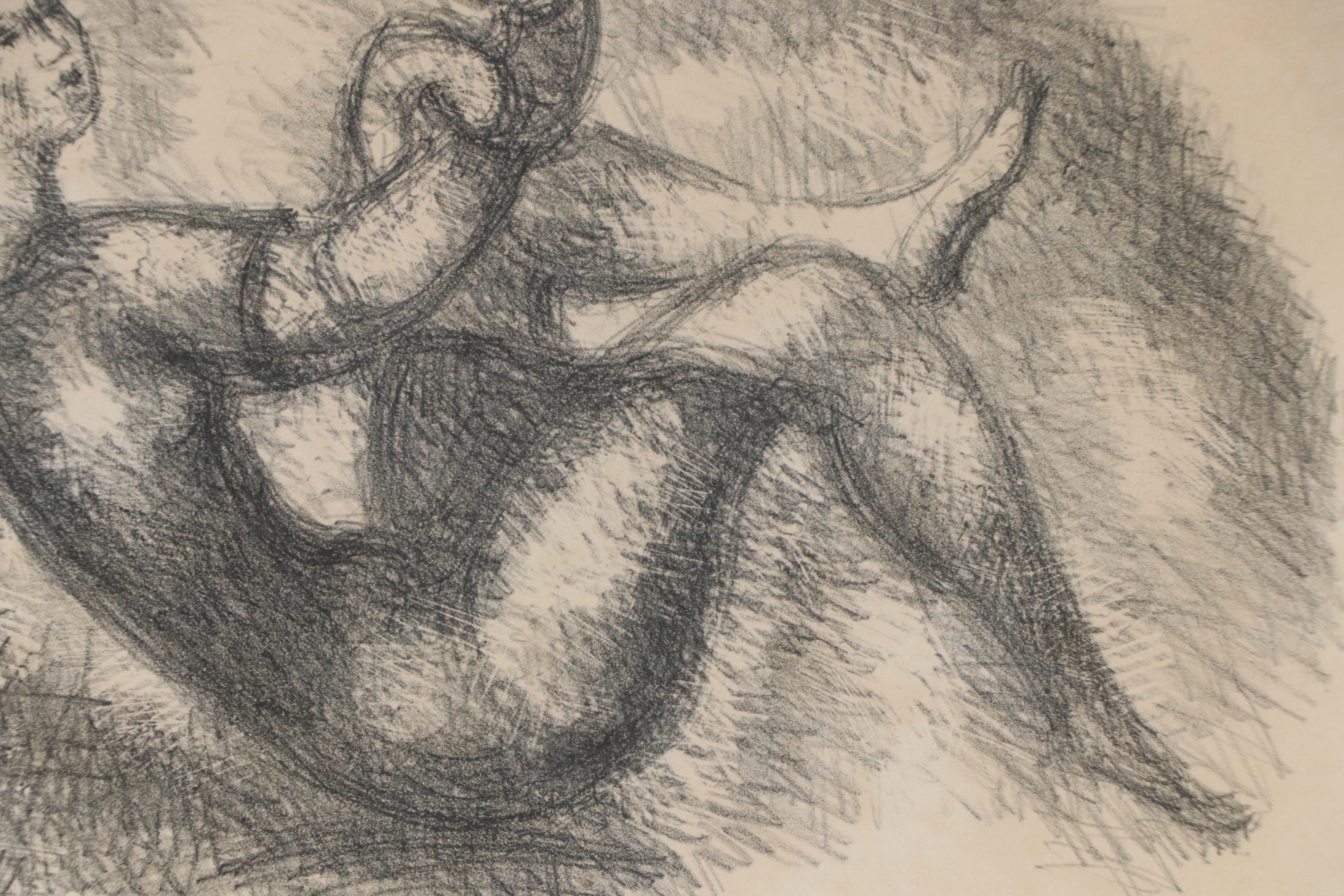 Chaim Gross Lithograph "Balancing"