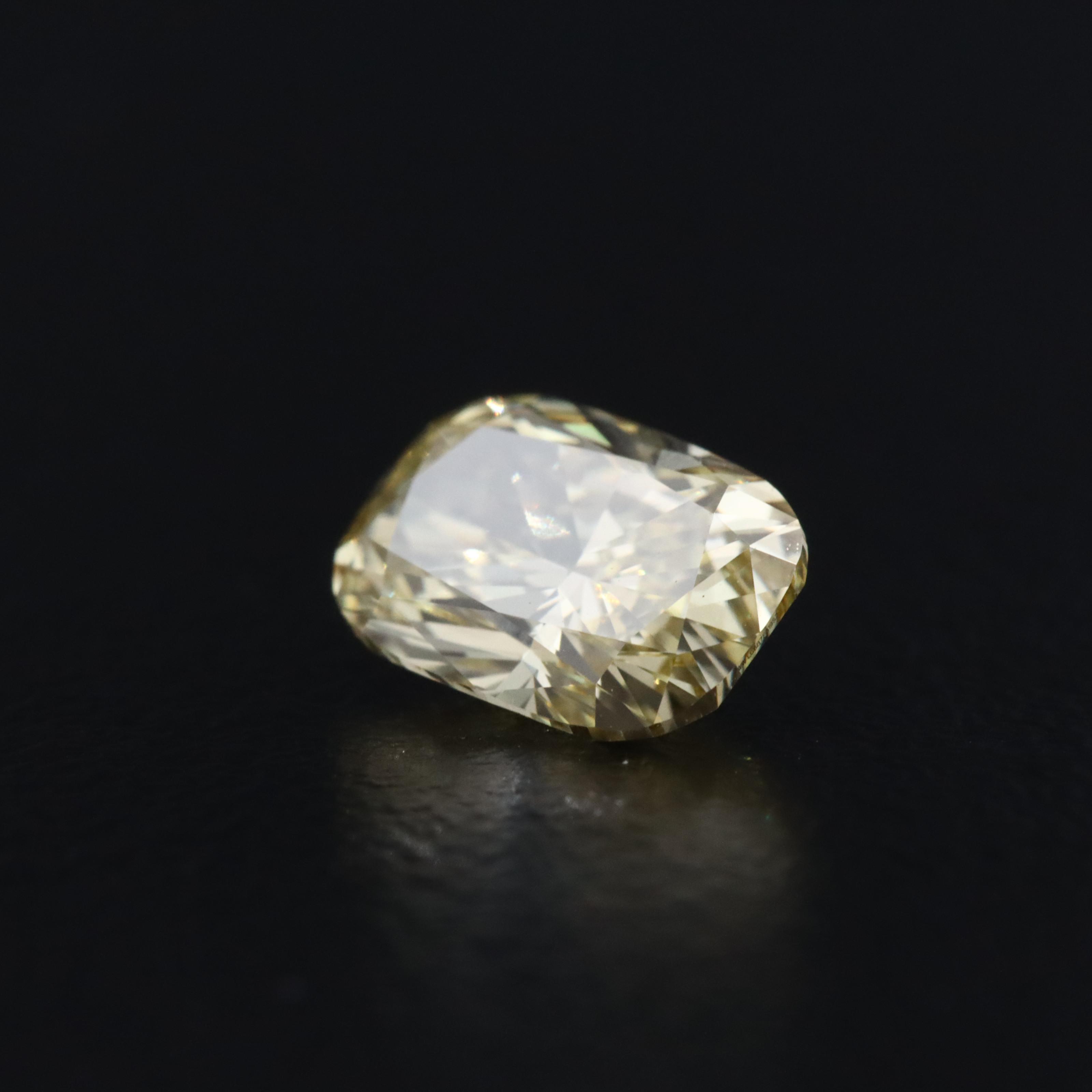 Loose 1.03 CT Lab Grown Fancy Yellow Diamond with IGI Report