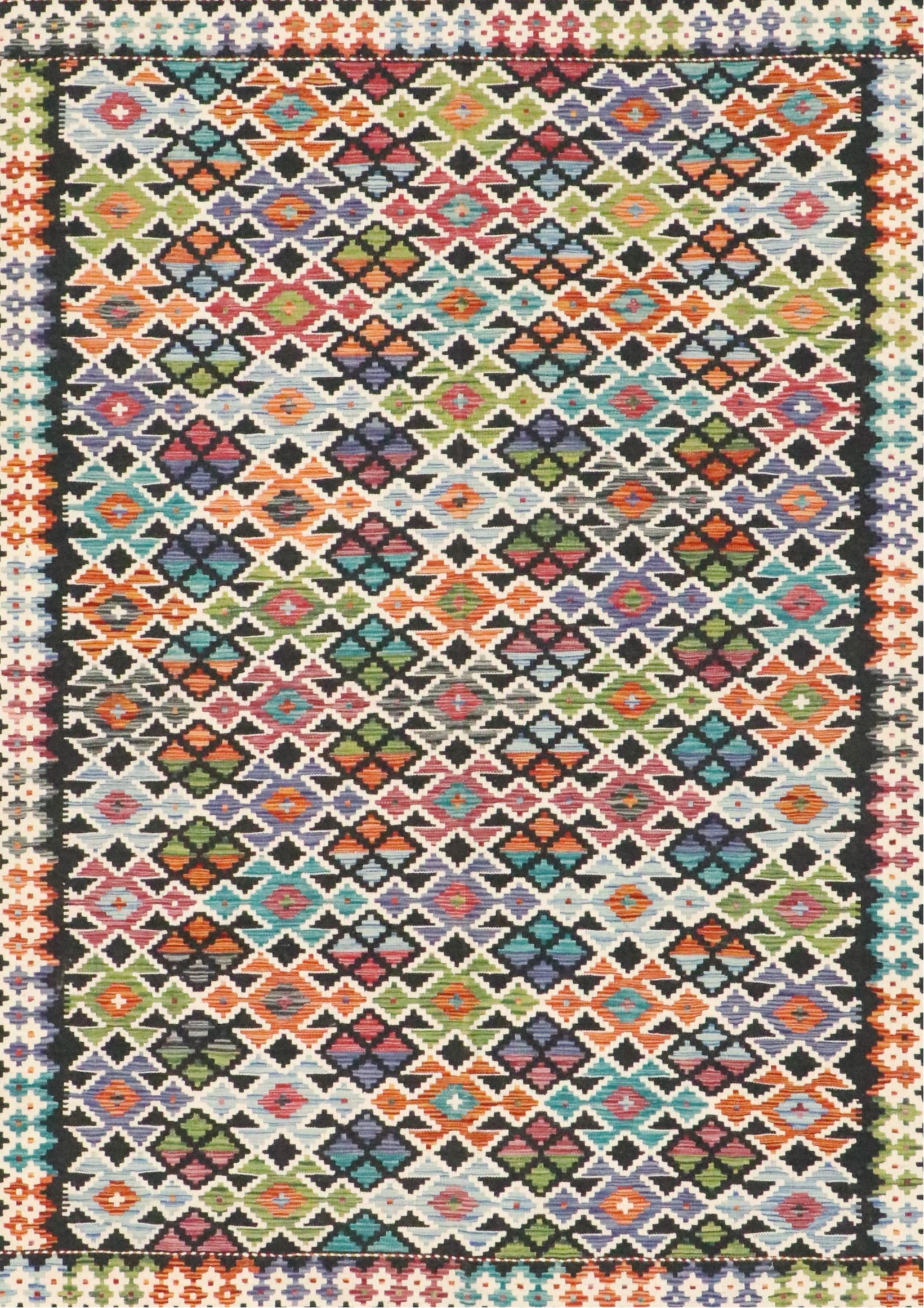 5'11 x 8'6 Handwoven Pakistani Kilim Area Rug