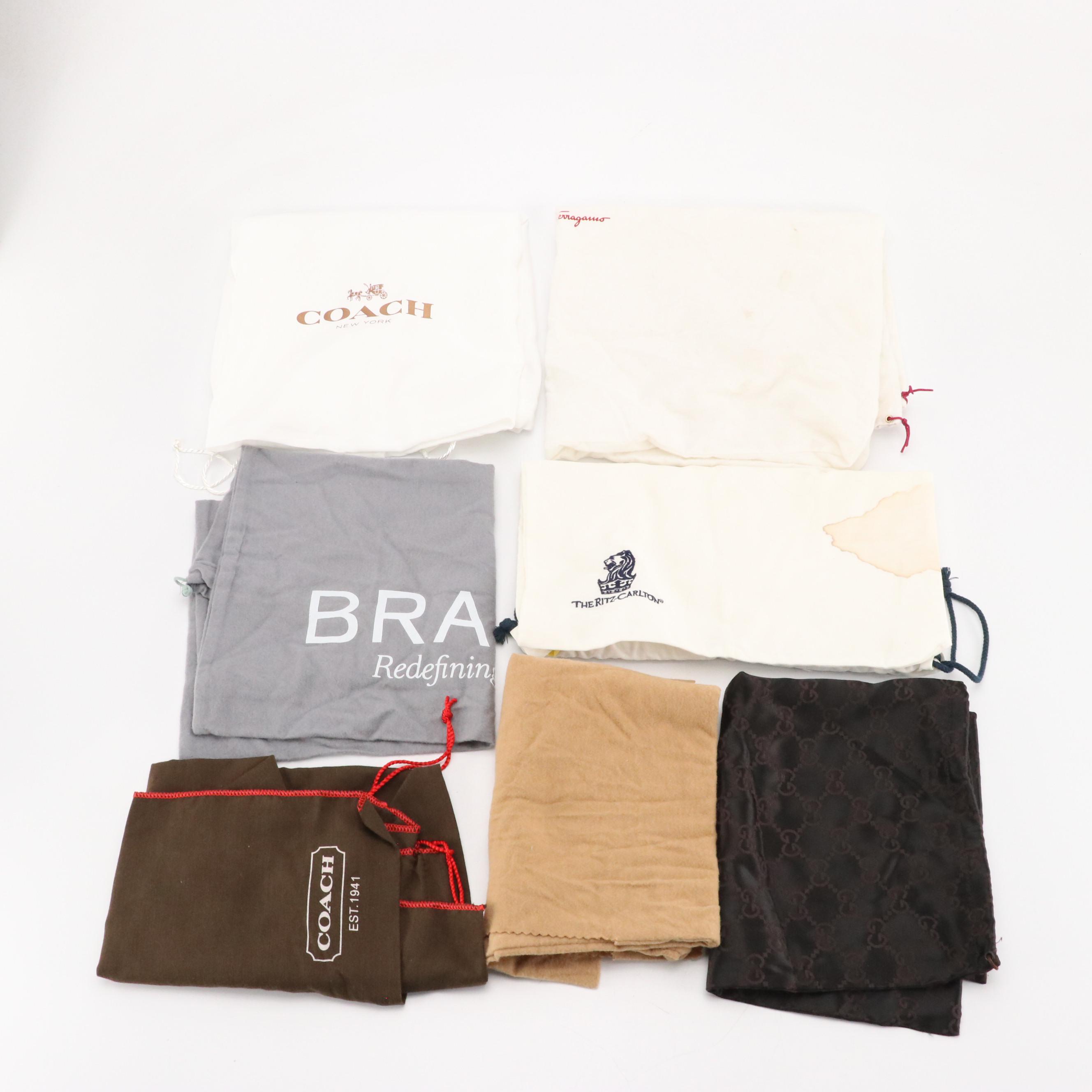 Gucci, Fendi, Louis Vuitton, Coach, Salvatore Ferragamo and Other Dust Bags