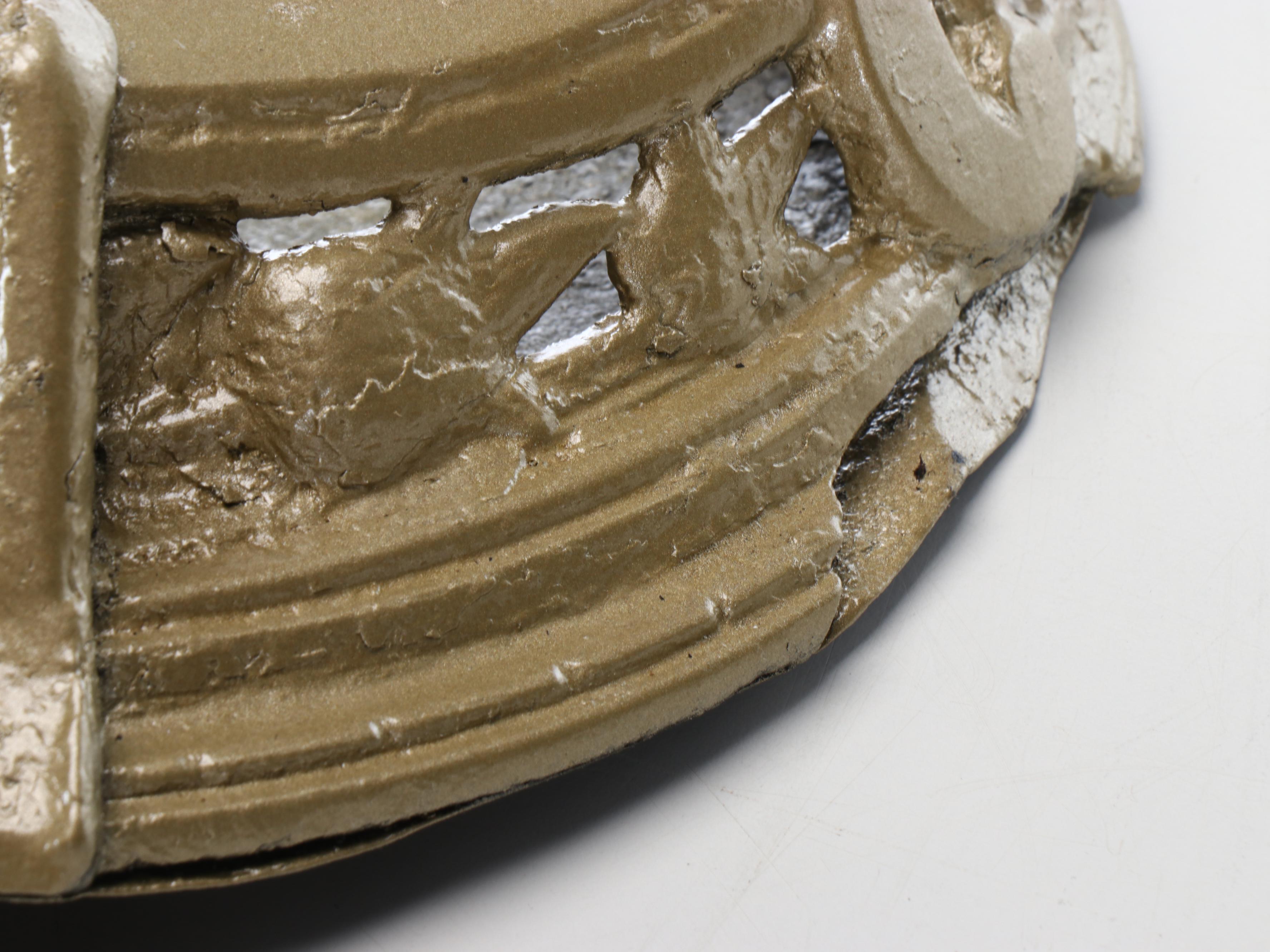 Victorian Style Gold-Painted Fireplace Hearth and Fender