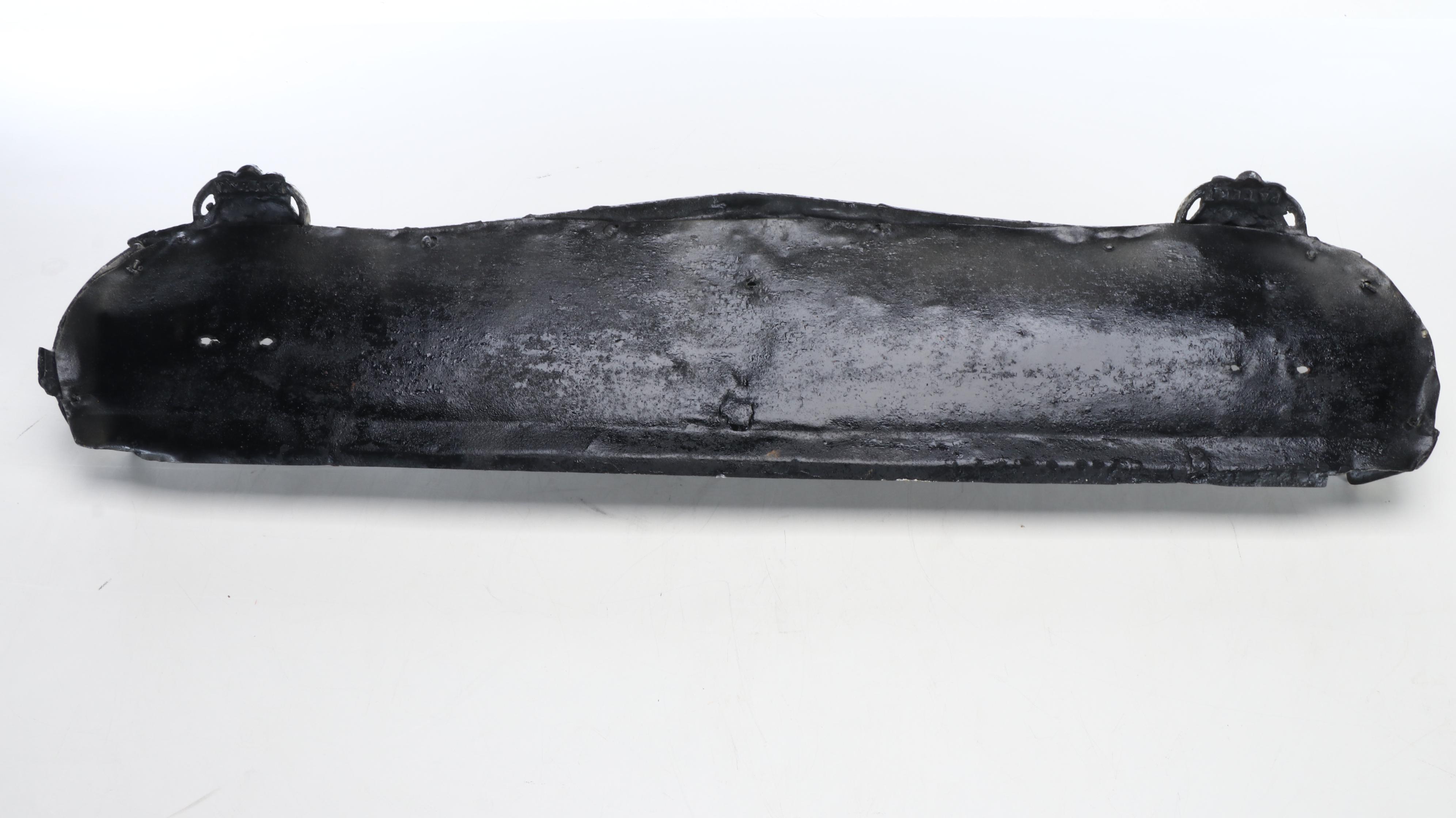 Victorian Style Gold-Painted Fireplace Hearth and Fender