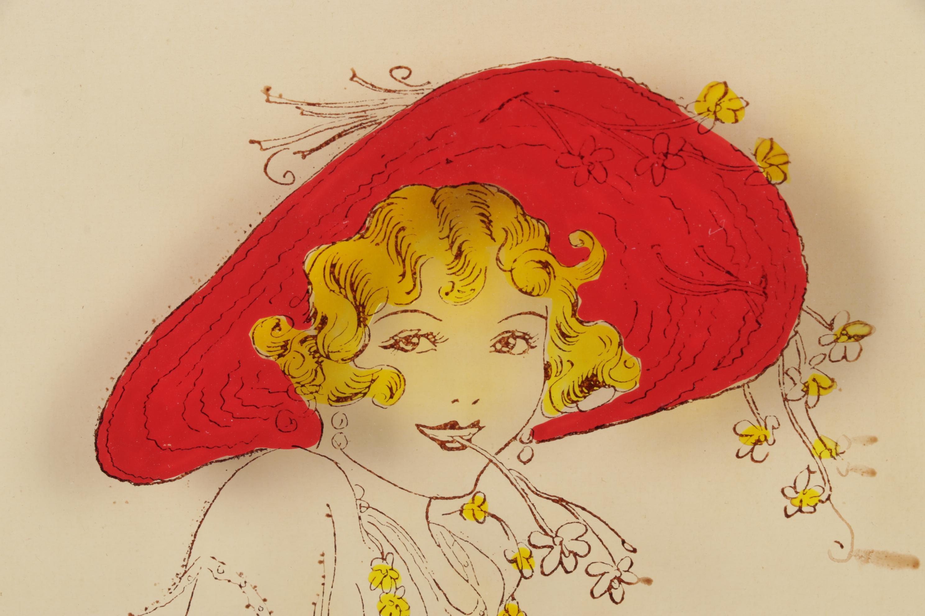 Reverse Glass Print of Sheet Music Cover For "Where The Wild, Wild Flowers Grow"