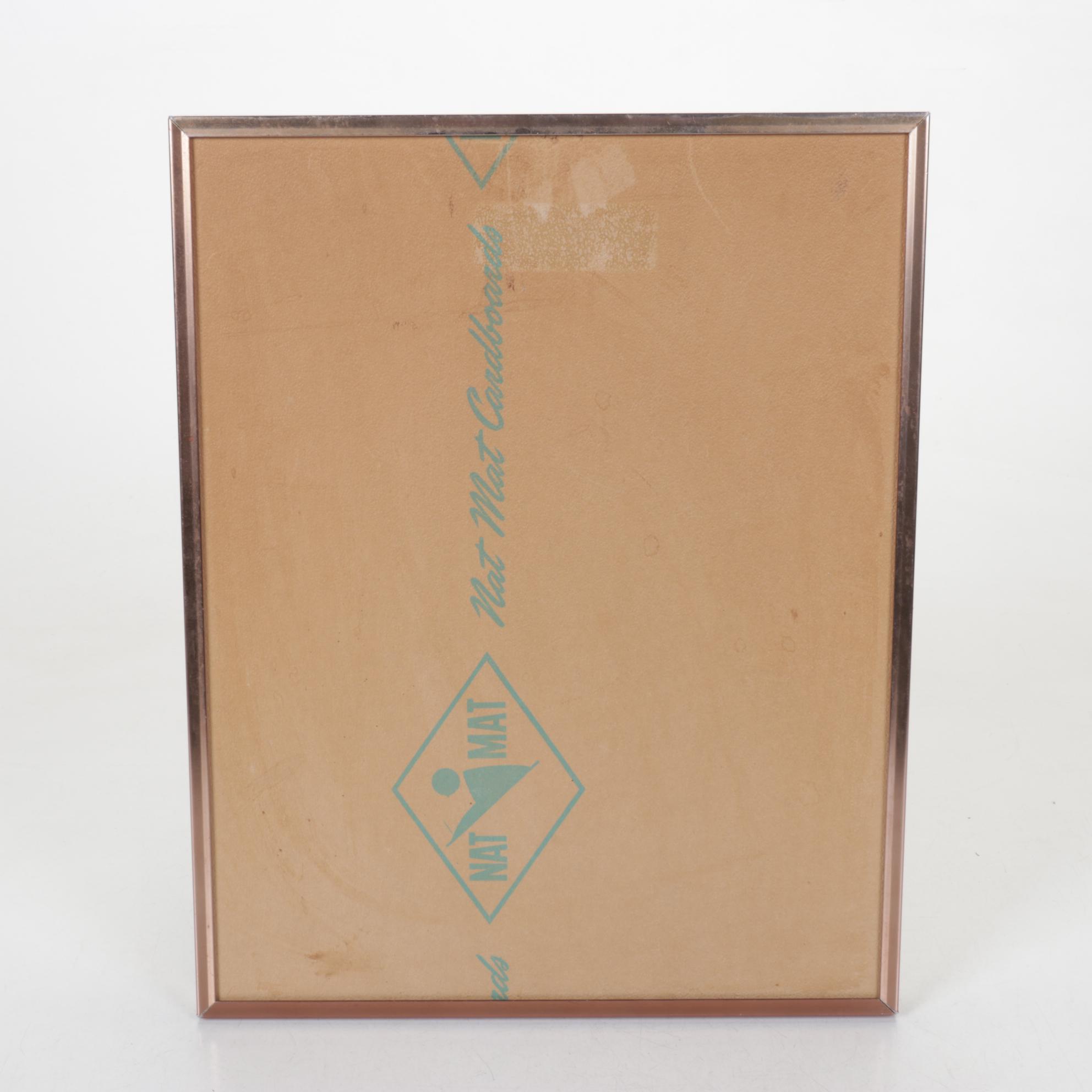 Reverse Glass Print of Sheet Music Cover For "Where The Wild, Wild Flowers Grow"