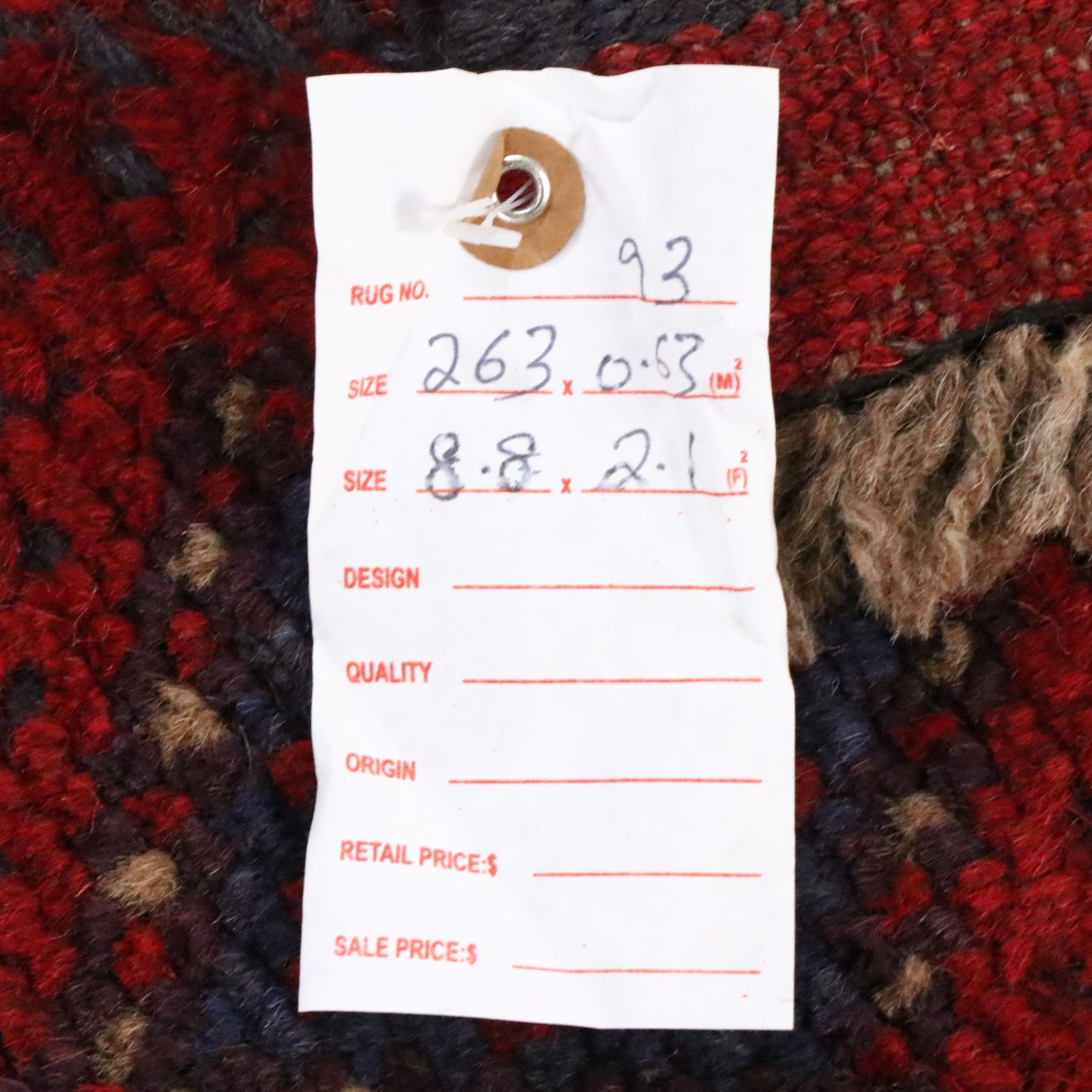 2'1 x 8'10 Handwoven Afghan Mashwani Carpet Runner