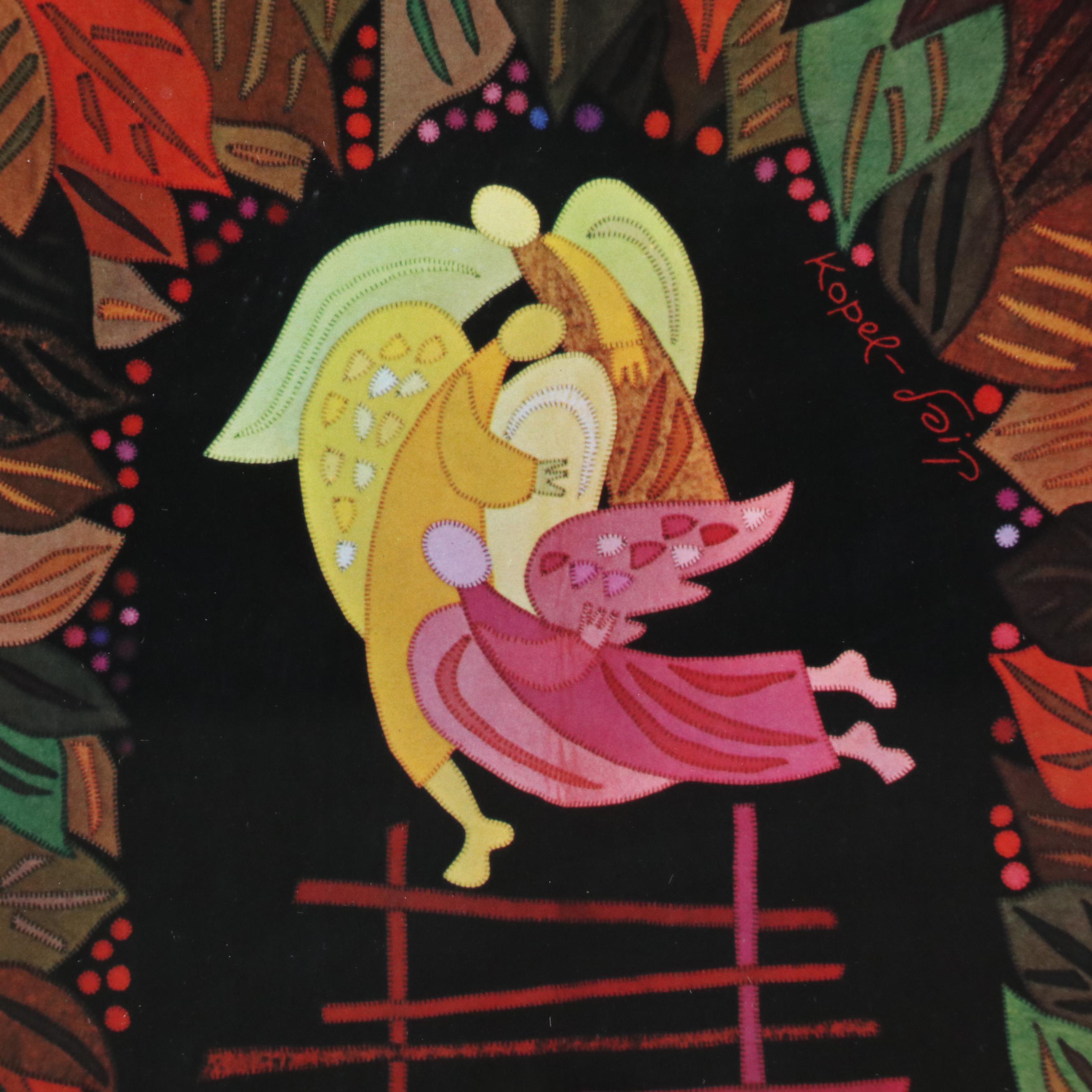 Judaic Folk Art Style Offset Lithographs After Gurwin Kopel