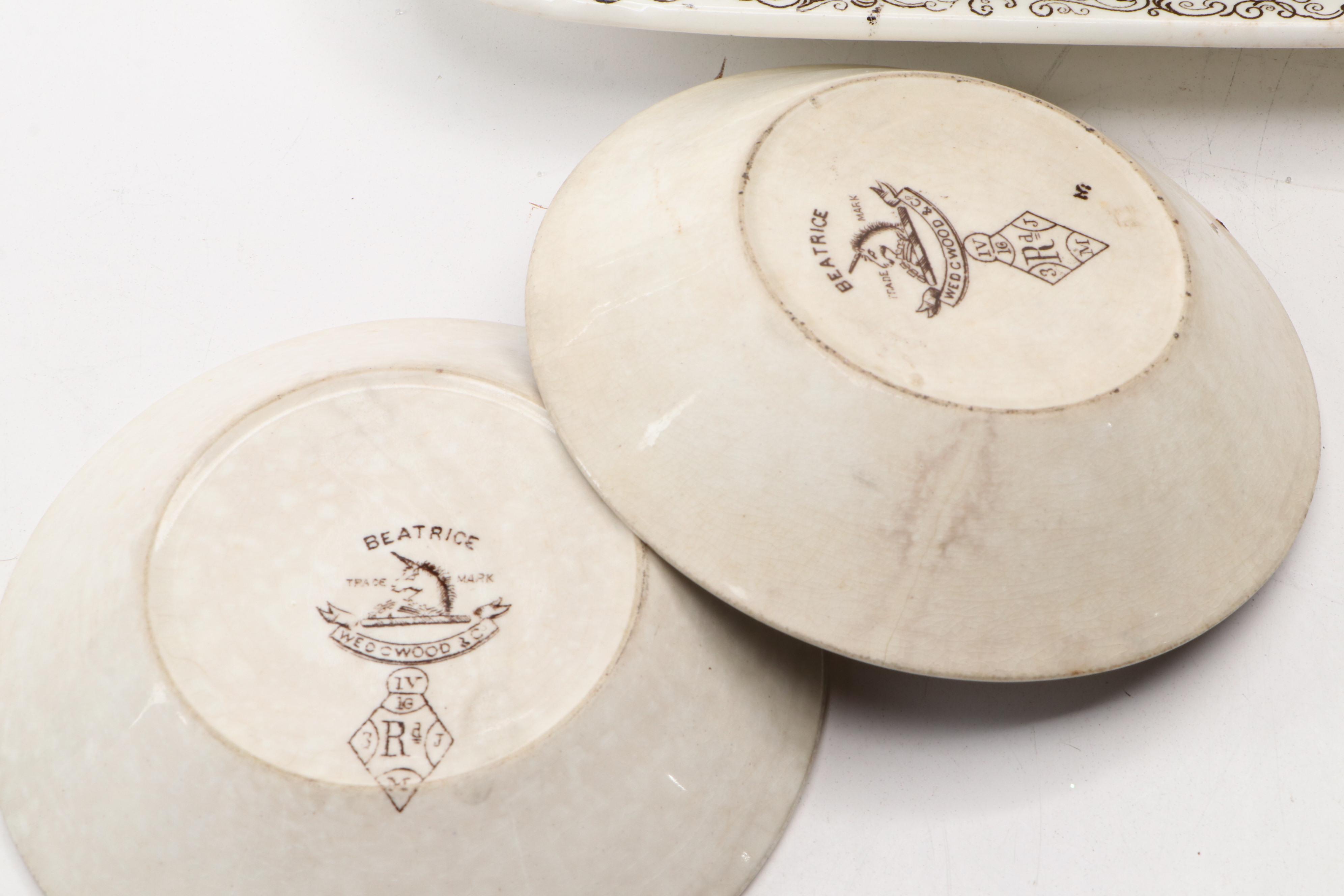 Powell, Bishop & Stonier "Chelsea" with Other English Transferware