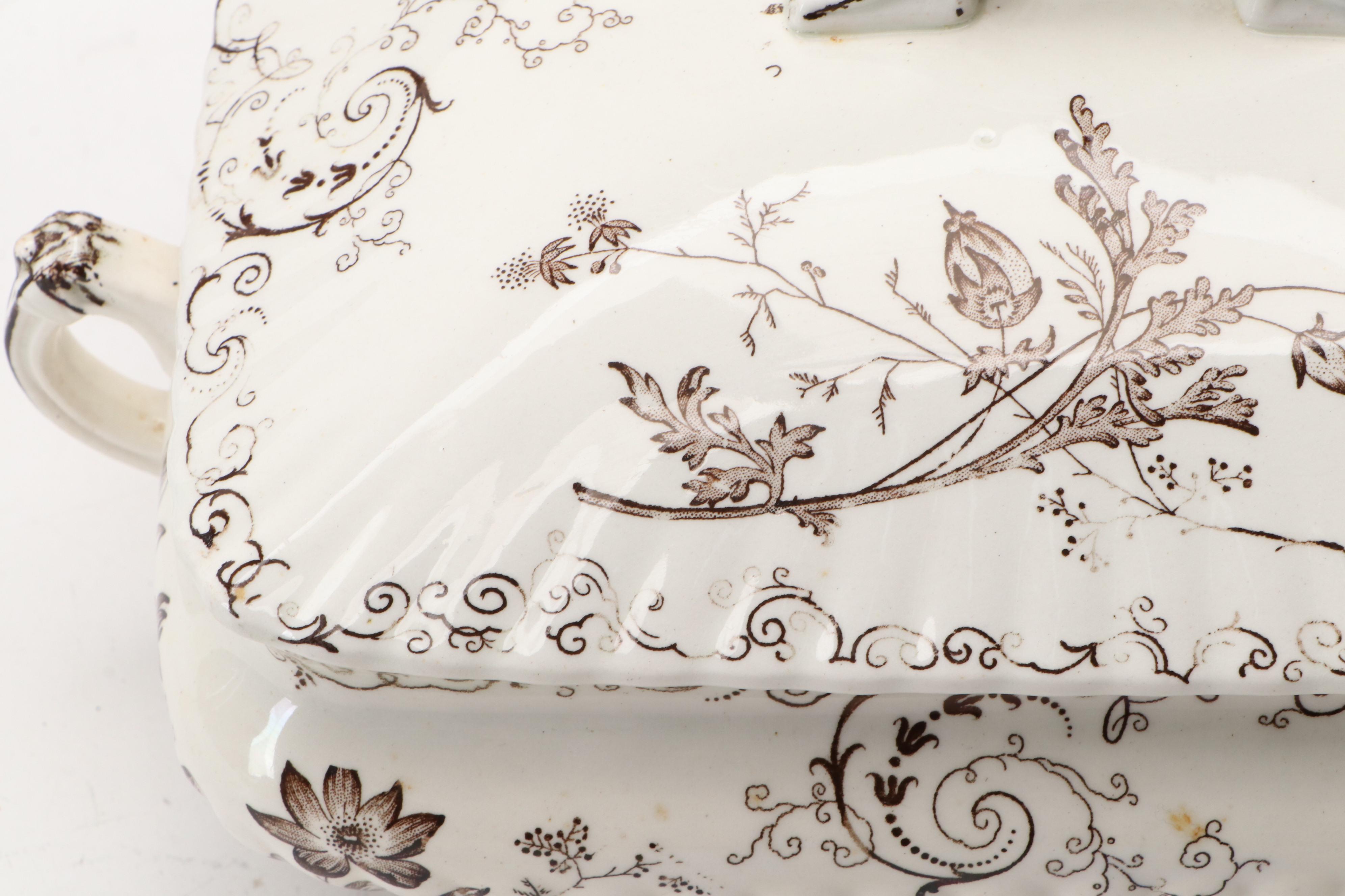 Powell, Bishop & Stonier "Chelsea" with Other English Transferware