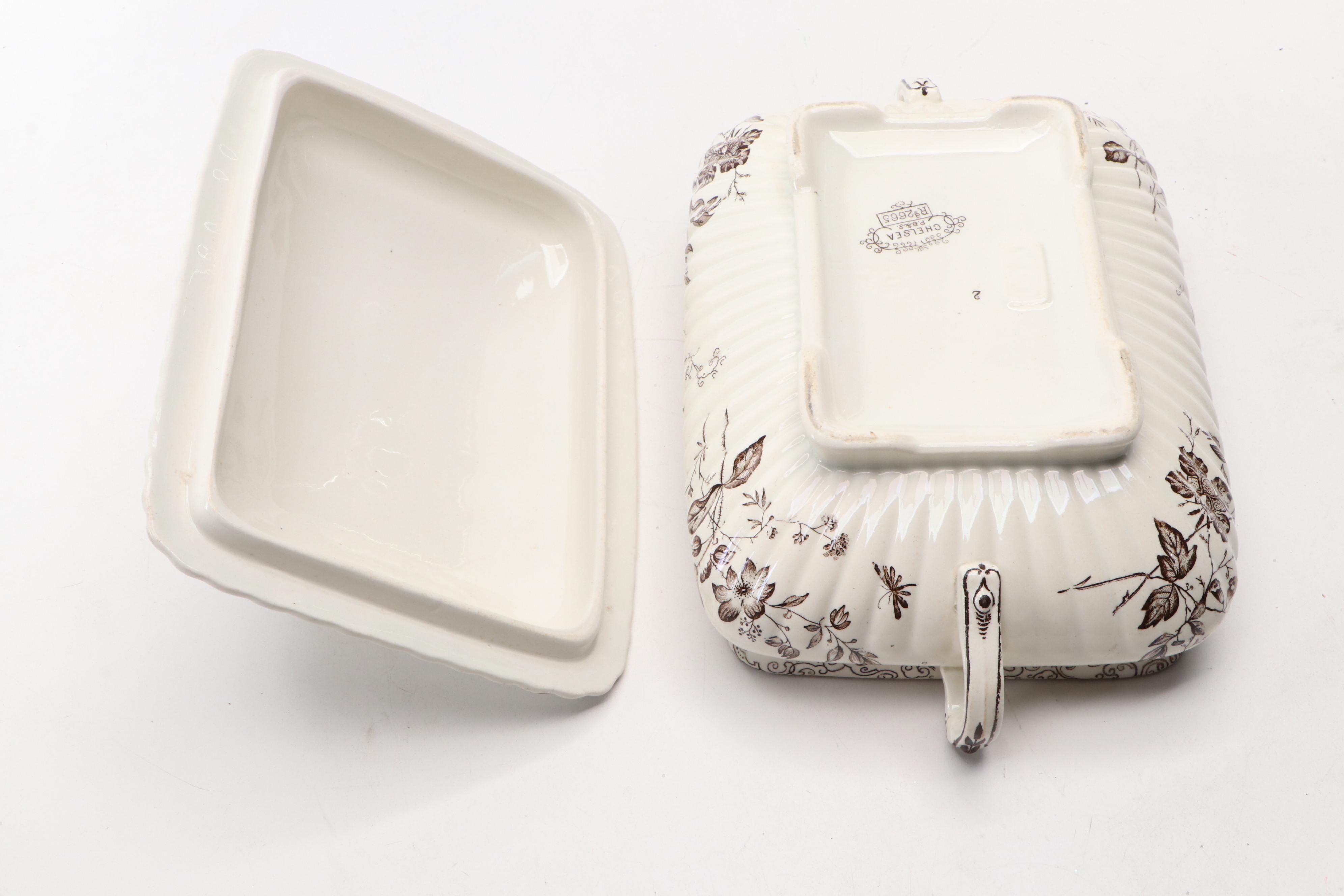 Powell, Bishop & Stonier "Chelsea" with Other English Transferware