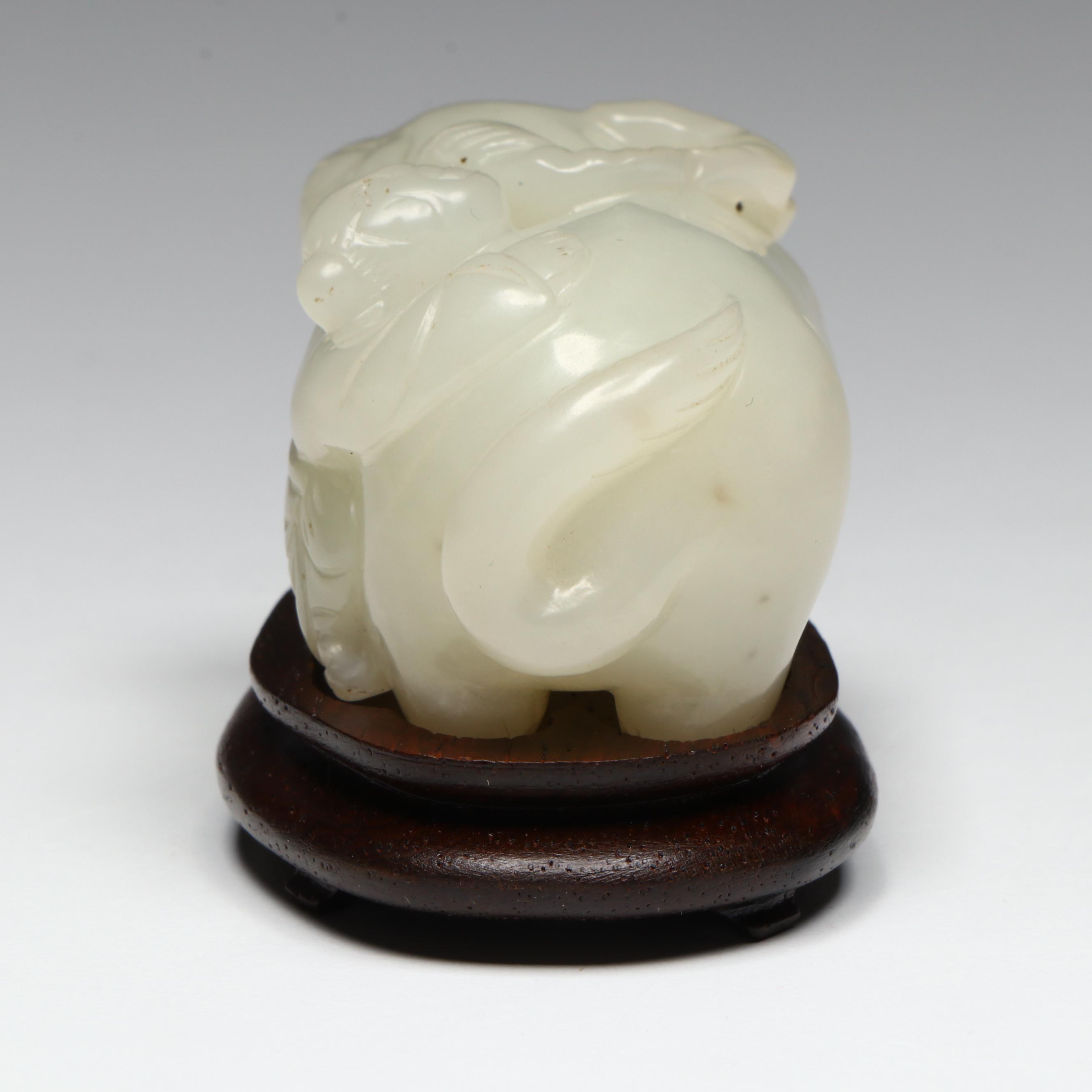 Chinese Carved Nephrite Lying Ox