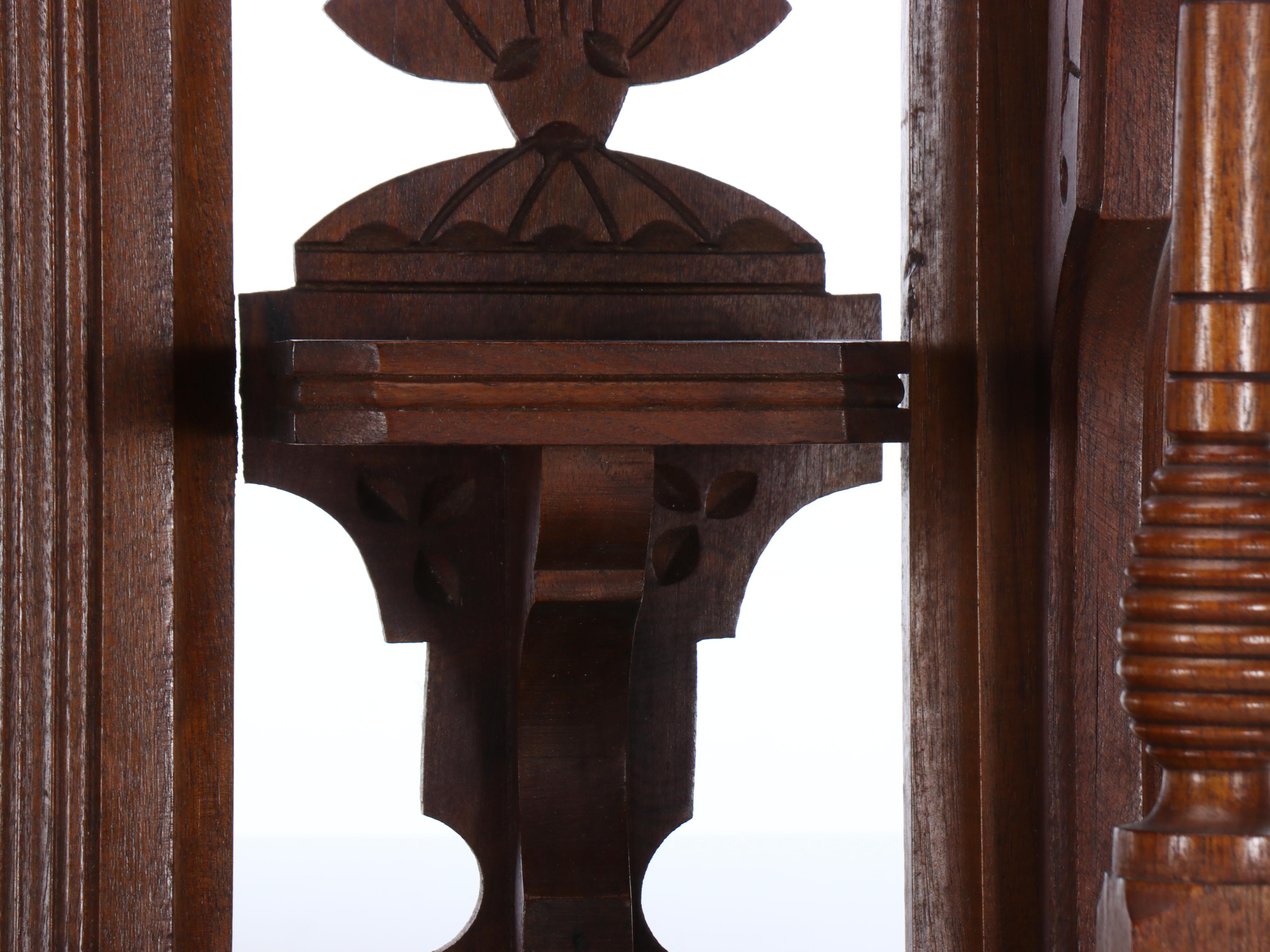 Victorian Eastlake Carved Walnut Sideboard Mirror