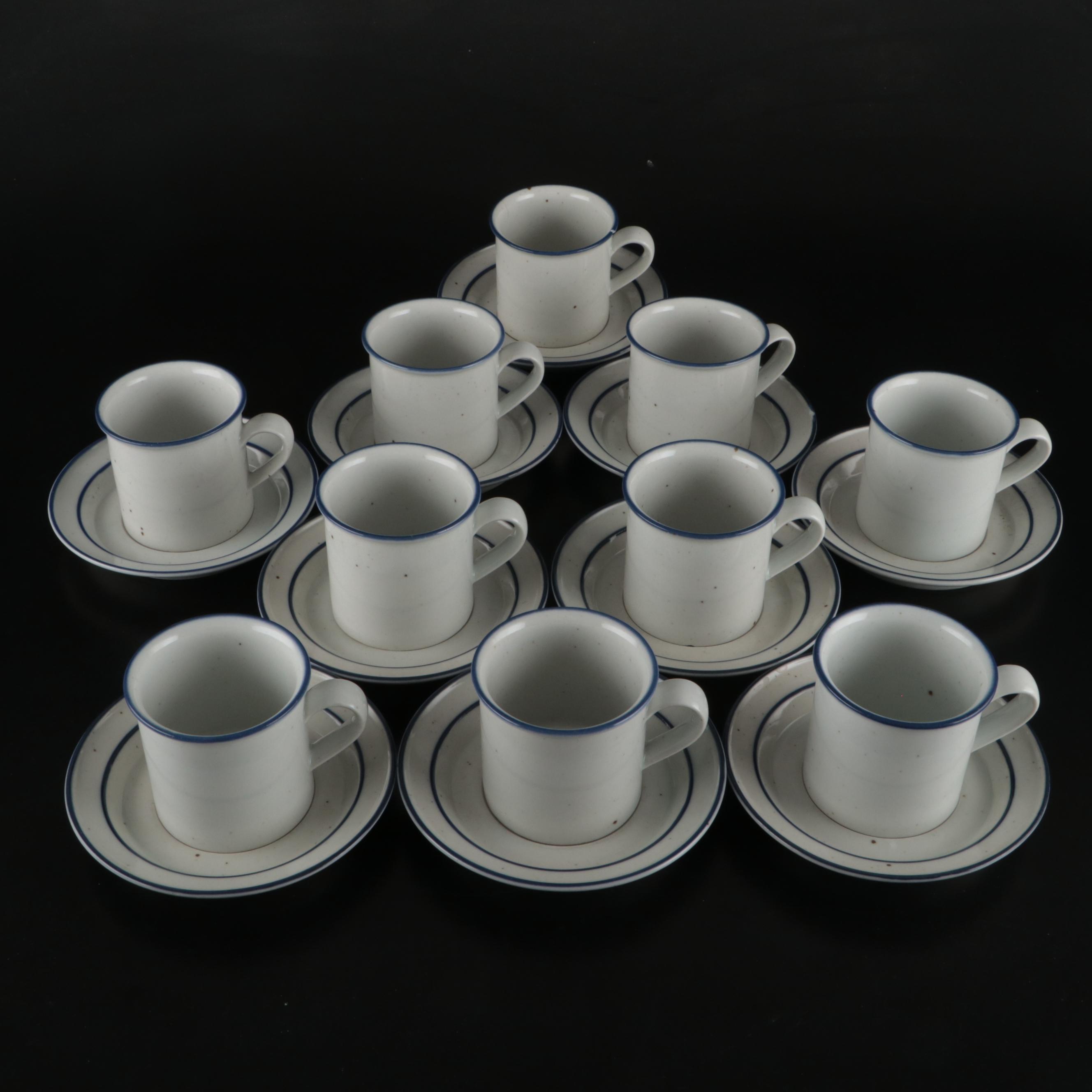 Dansk "Blue Mist" Ceramic Dinnerware and Serving Pieces, 1972-2002