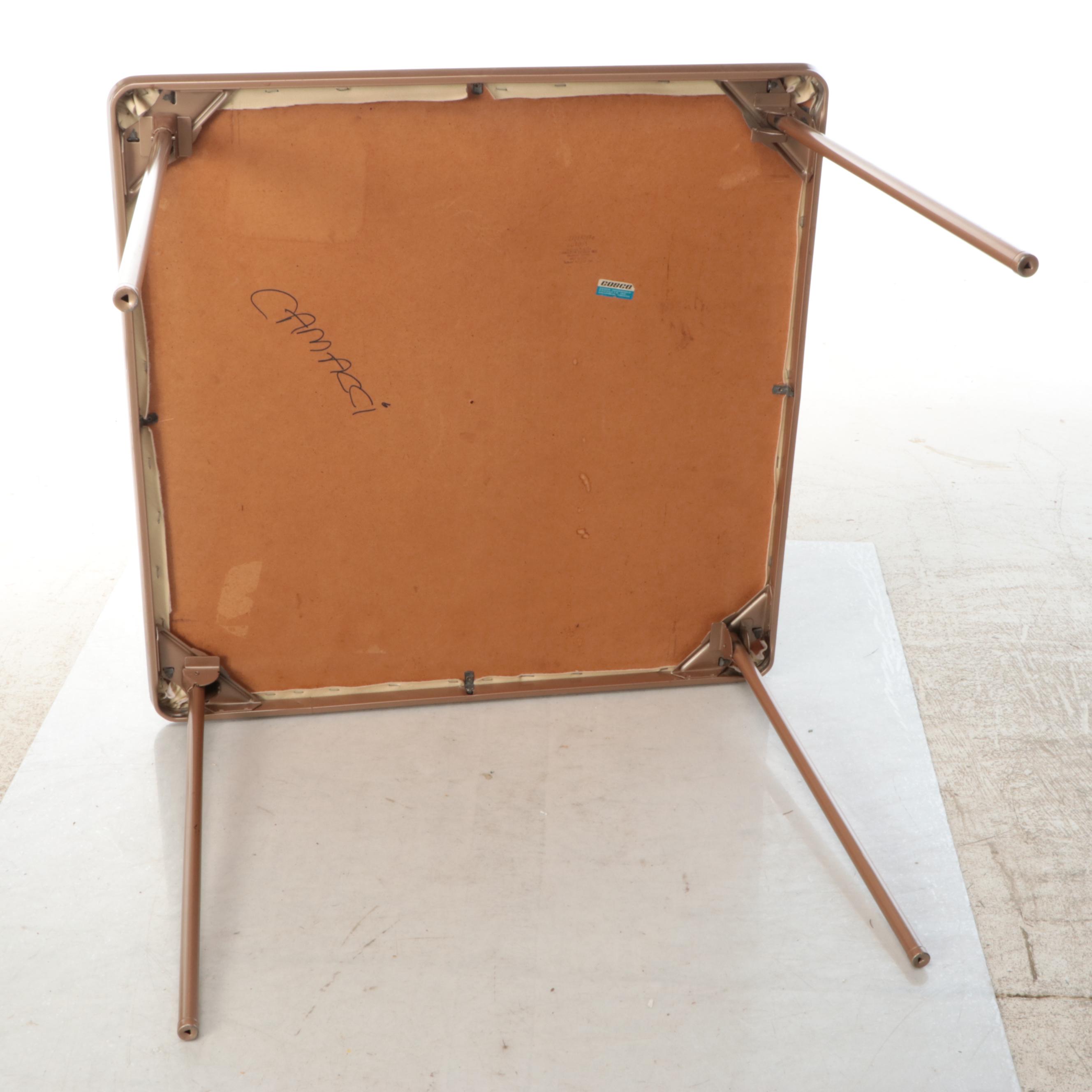 Cosco Vinyl and Metal Five-Piece Folding Table and Chairs Set