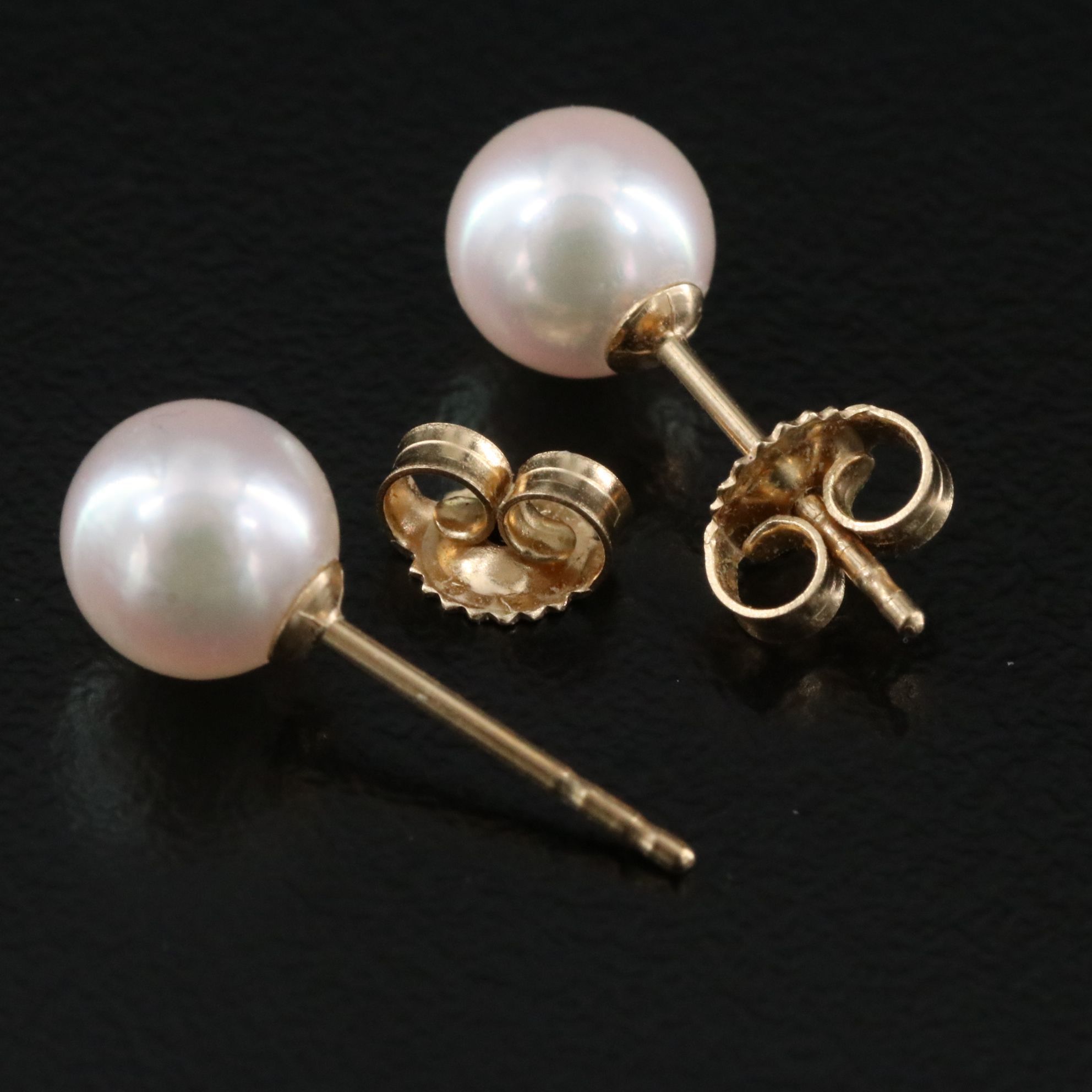 14K Pearl Stud Earrings