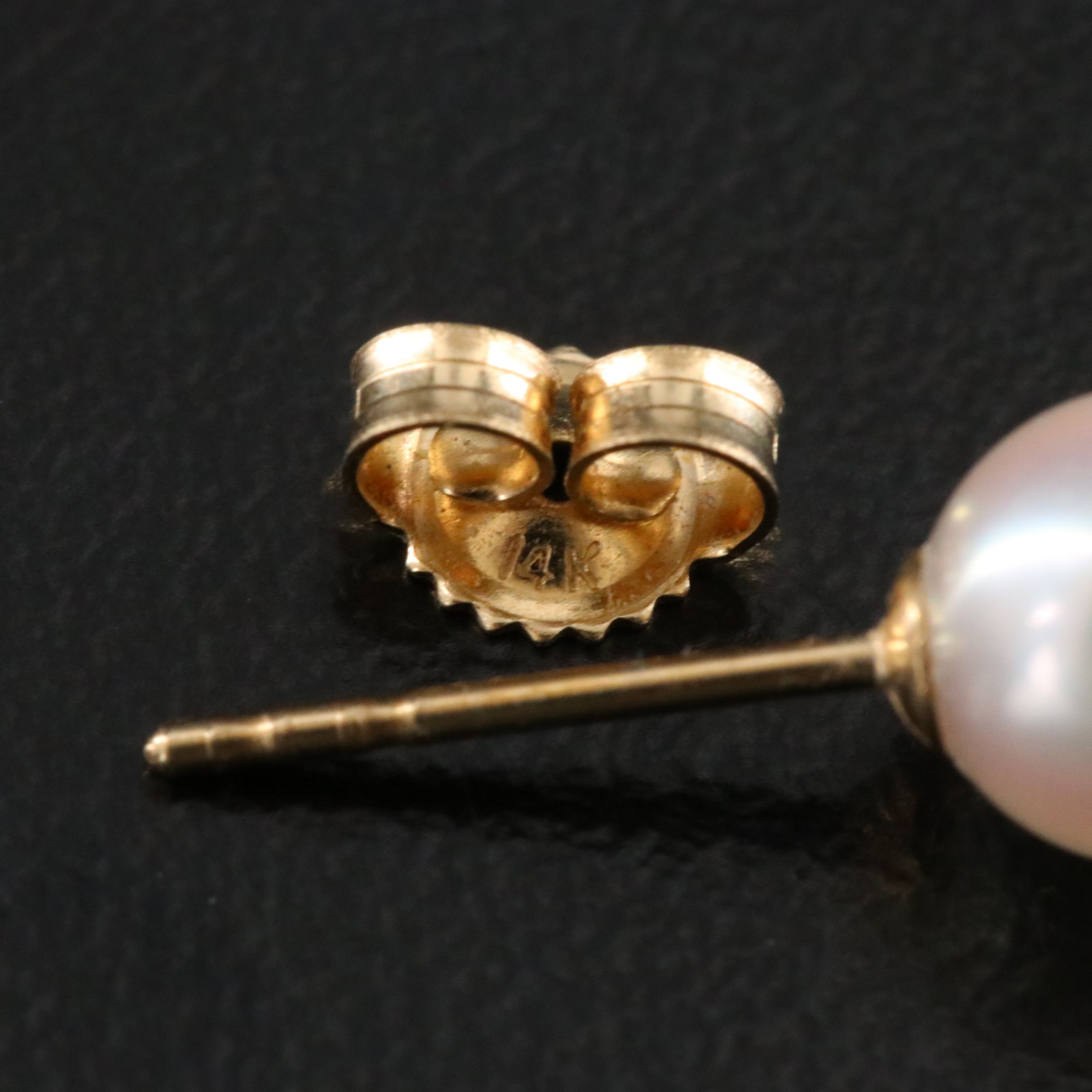 14K Pearl Stud Earrings