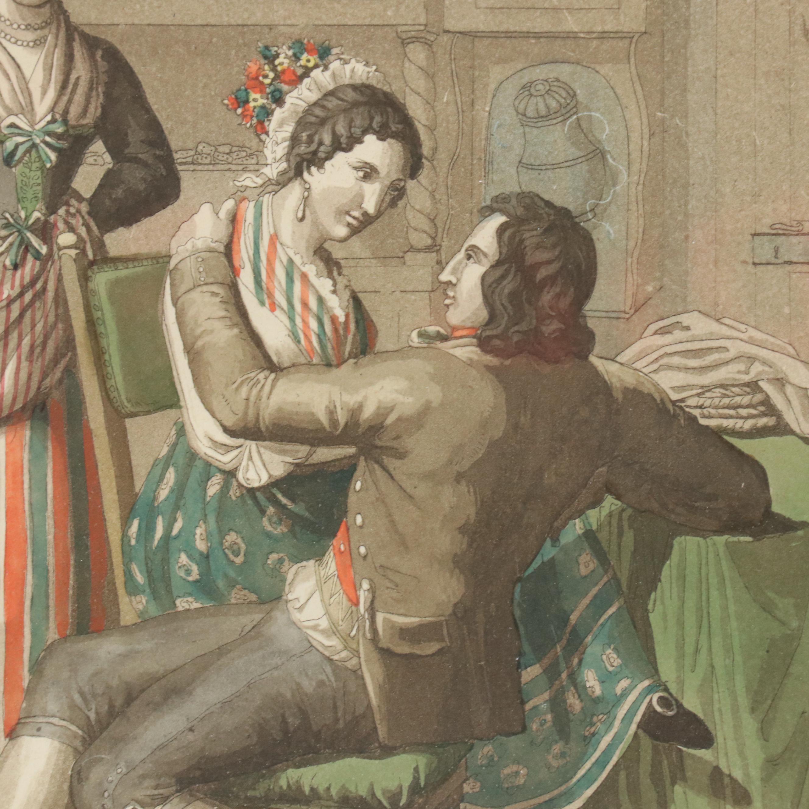 Hand-Colored Engravings of Swiss Costumes After Joseph Reinhart