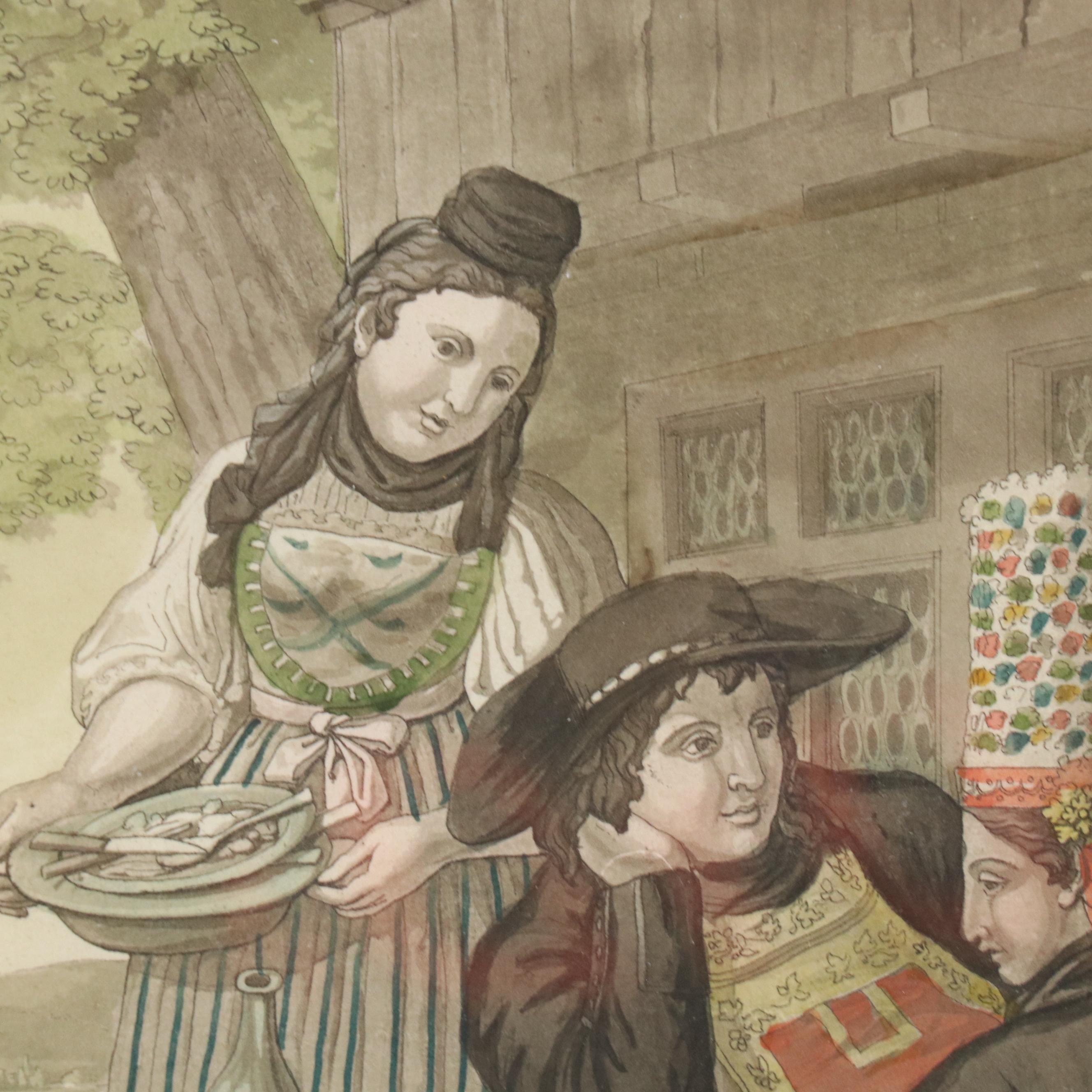Hand-Colored Engravings of Swiss Costumes After Joseph Reinhart