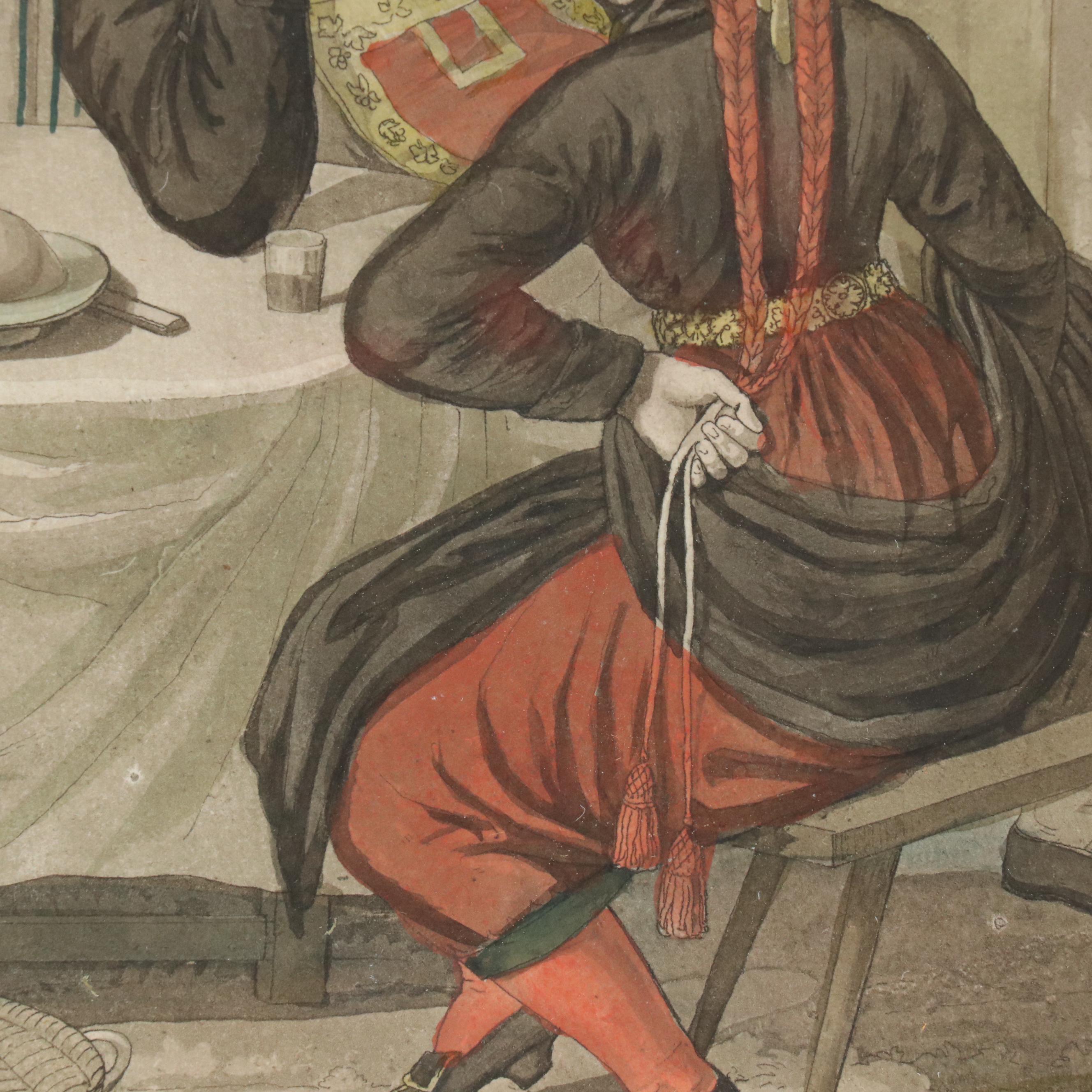Hand-Colored Engravings of Swiss Costumes After Joseph Reinhart