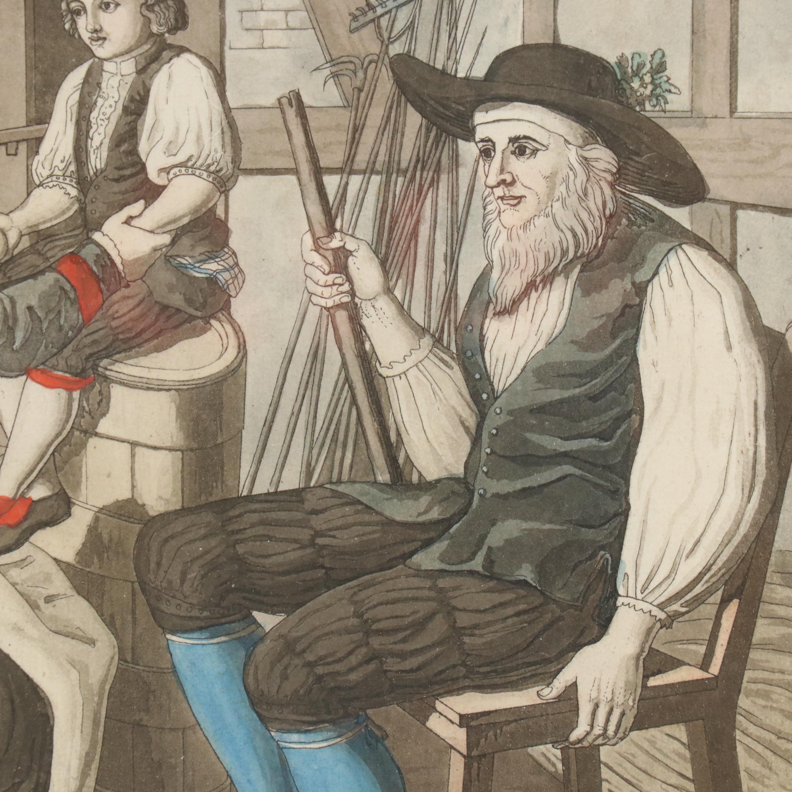 Hand-Colored Engravings of Swiss Costumes After Joseph Reinhart