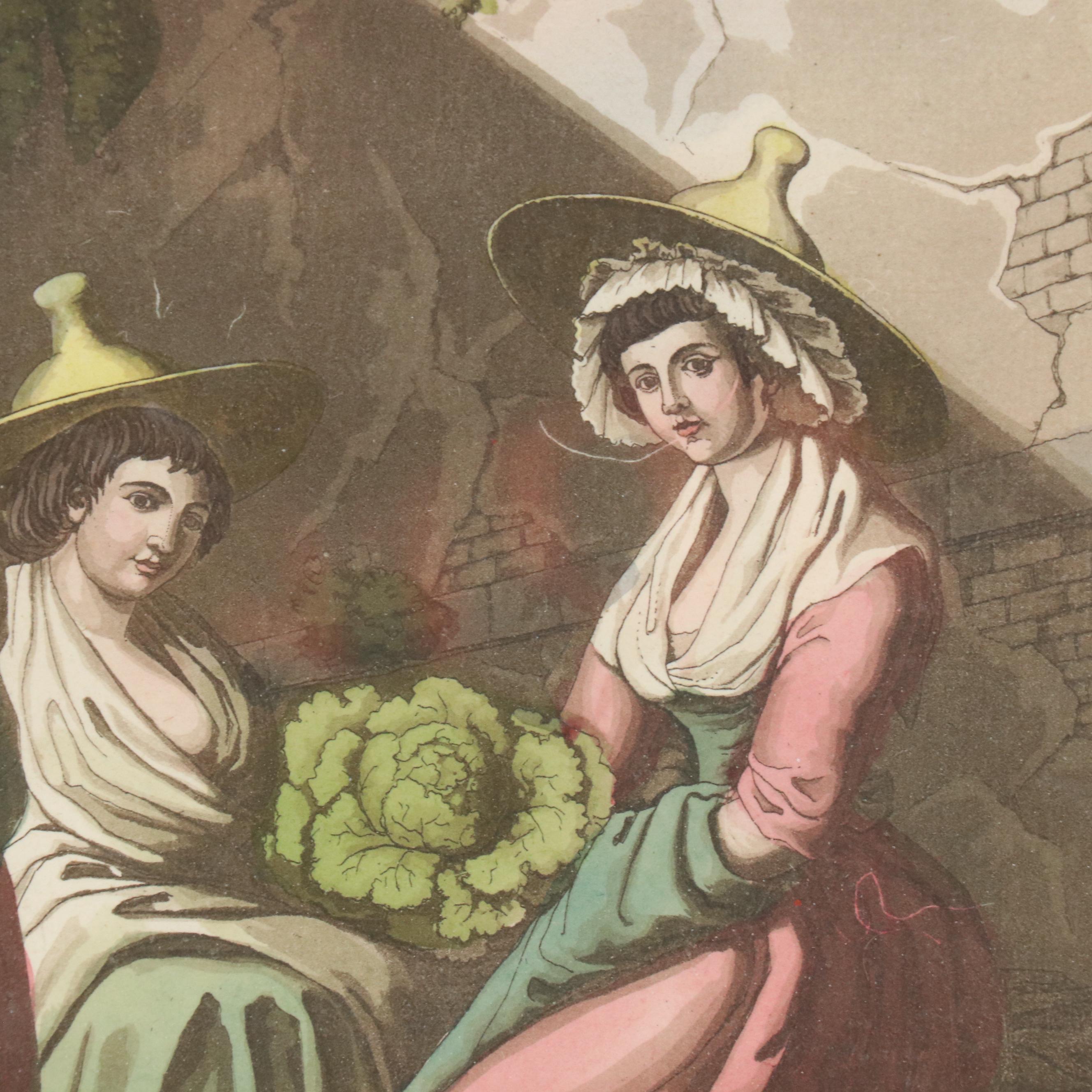 Hand-Colored Engravings of Swiss Costumes After Joseph Reinhart