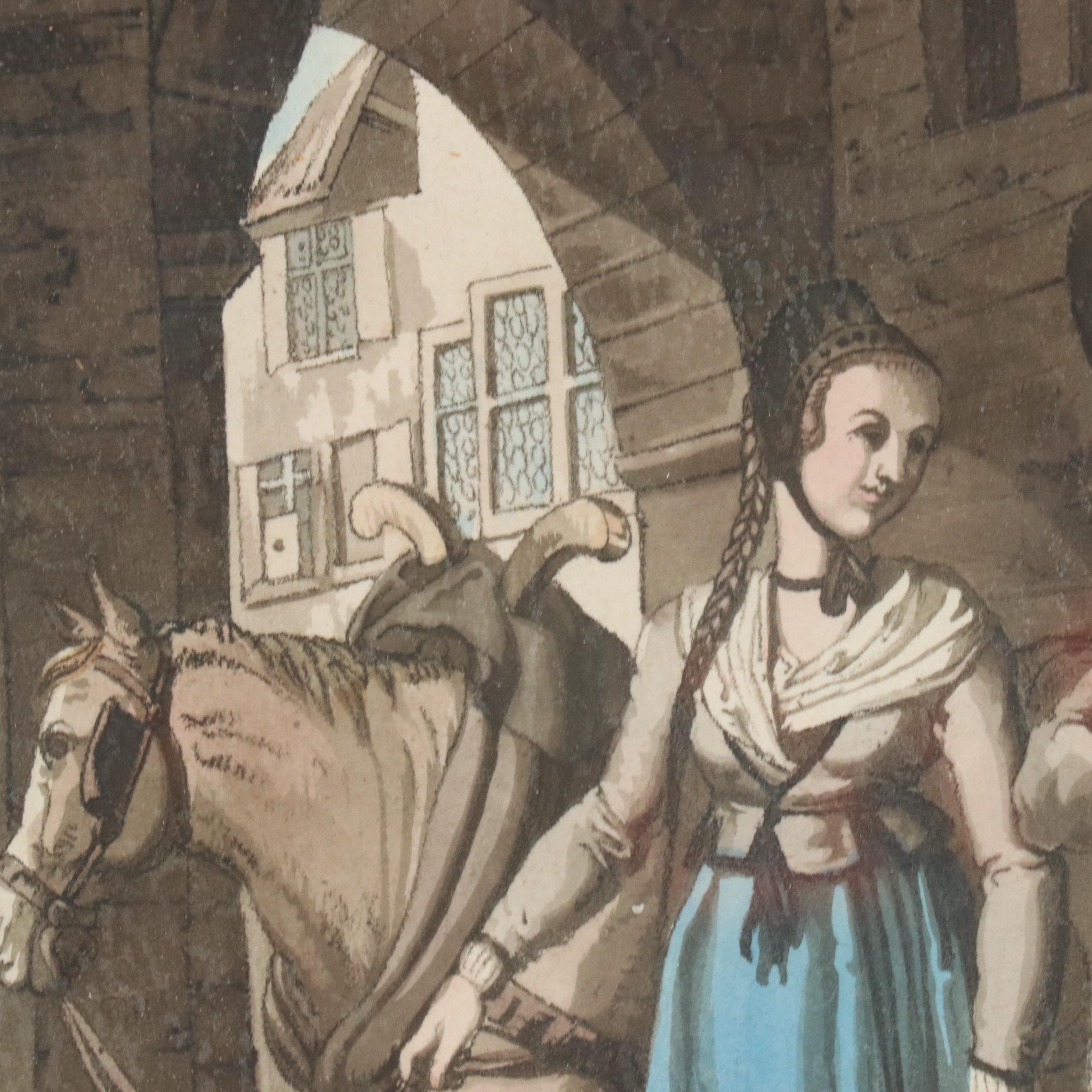 Hand-Colored Engravings of Swiss Costumes After Joseph Reinhart