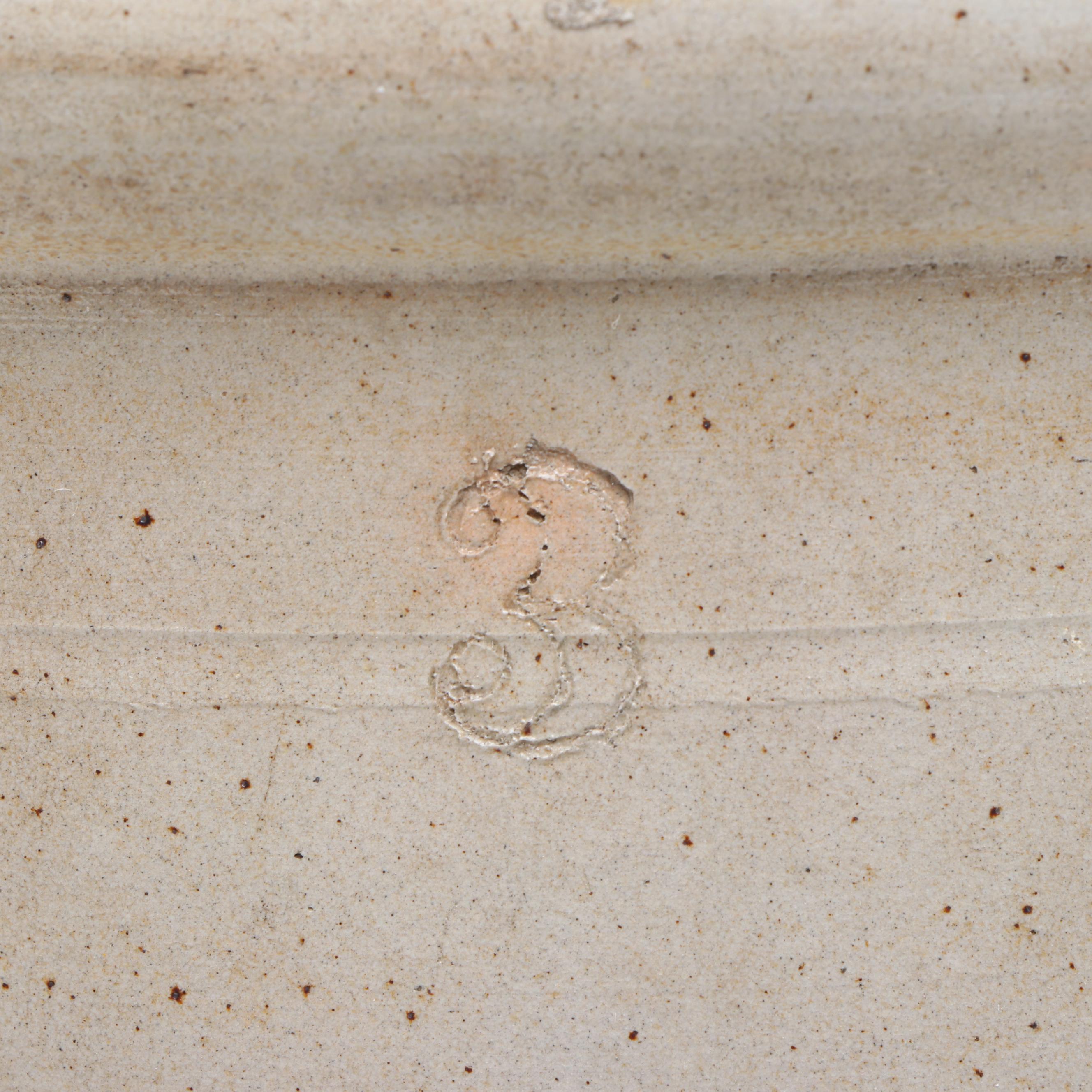 New York Stoneware Three Gallon Stoneware Crock with Freehand Cobalt Bird