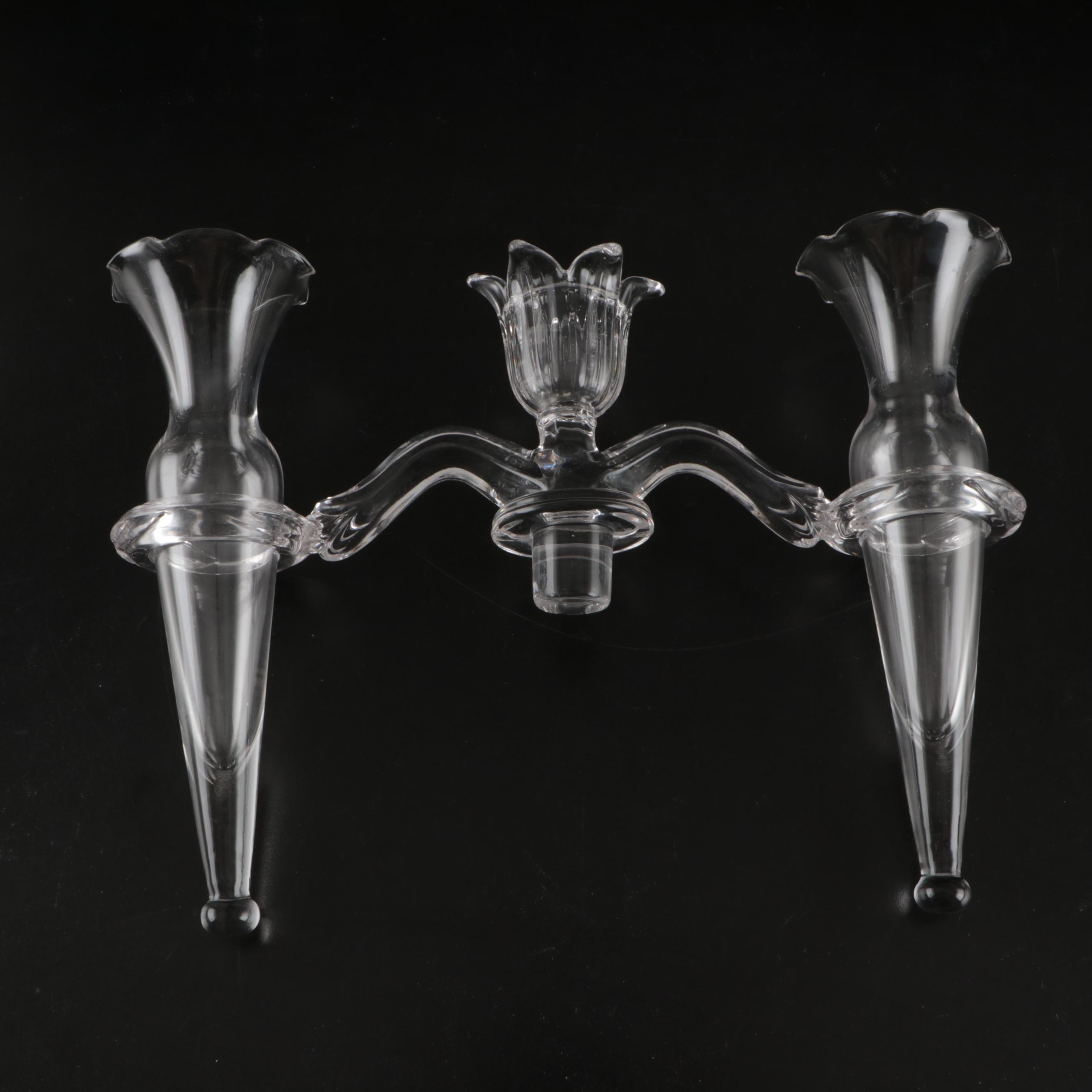 Cambridge Glass Epergne with Pressed Glass Centerpiece Bowl