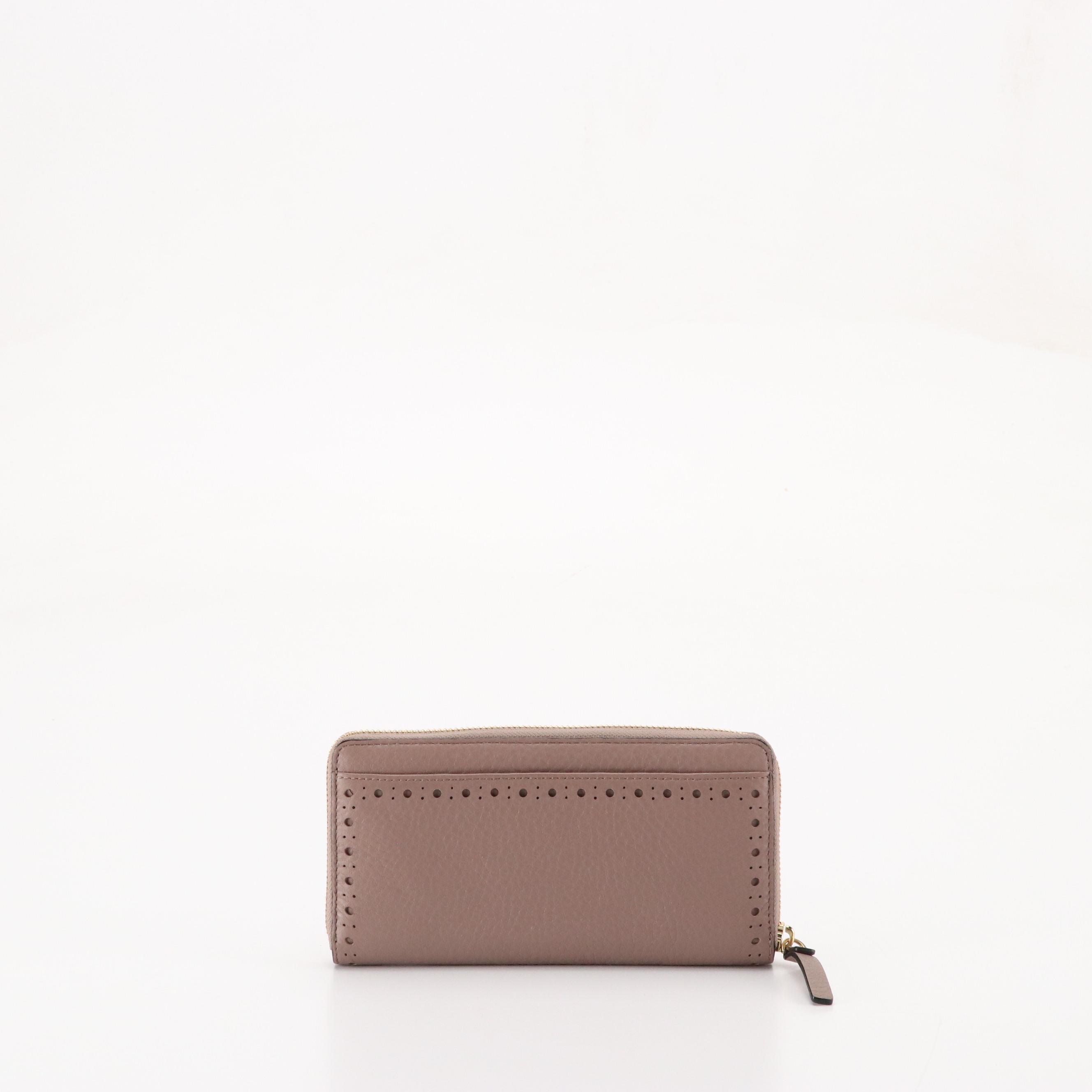 Kate Spade James Street Zip Around Wallet in Grained Calfskin Leather