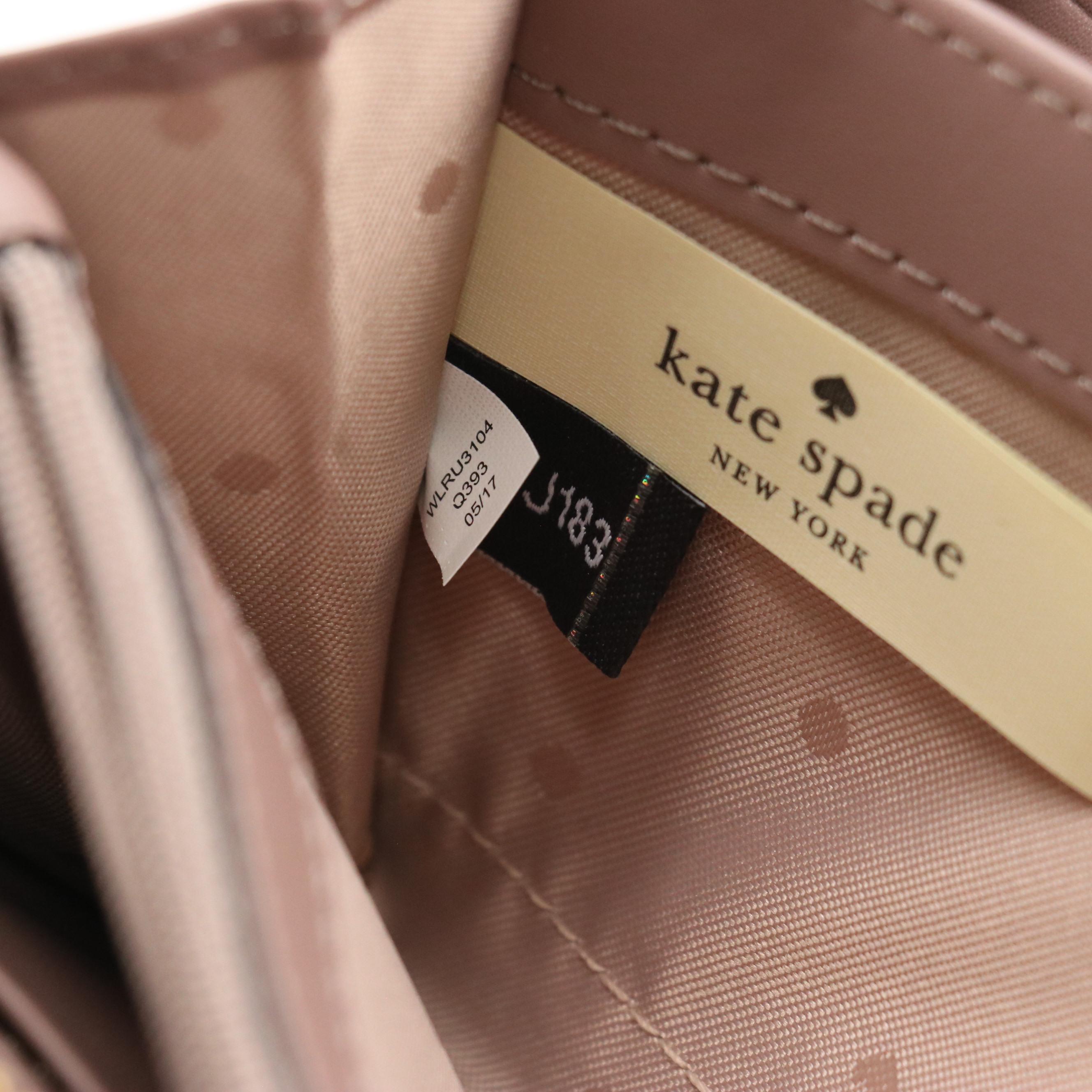 Kate Spade James Street Zip Around Wallet in Grained Calfskin Leather