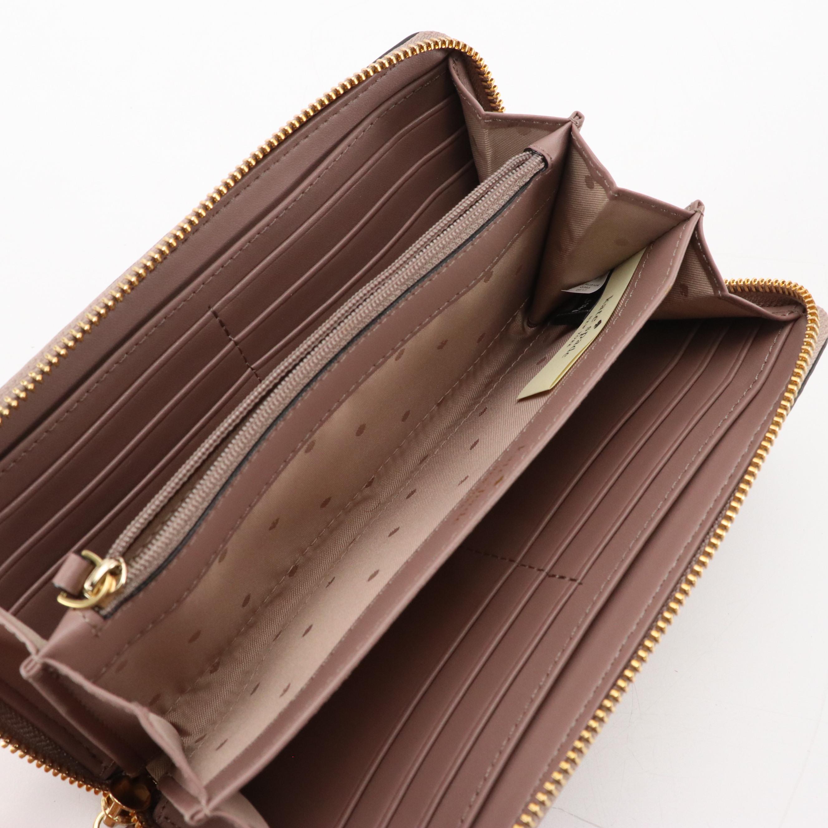 Kate Spade James Street Zip Around Wallet in Grained Calfskin Leather