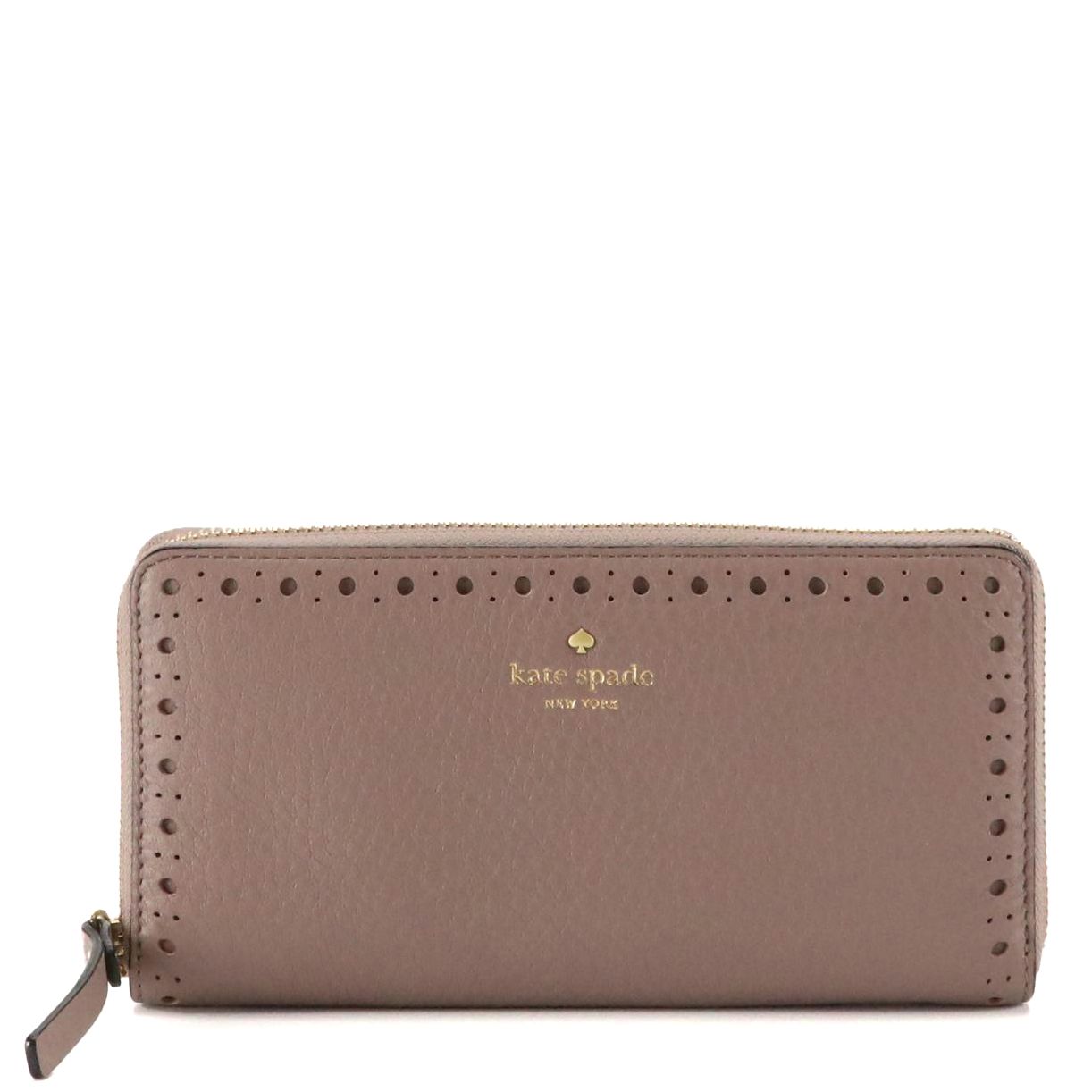 Kate Spade James Street Zip Around Wallet in Grained Calfskin Leather