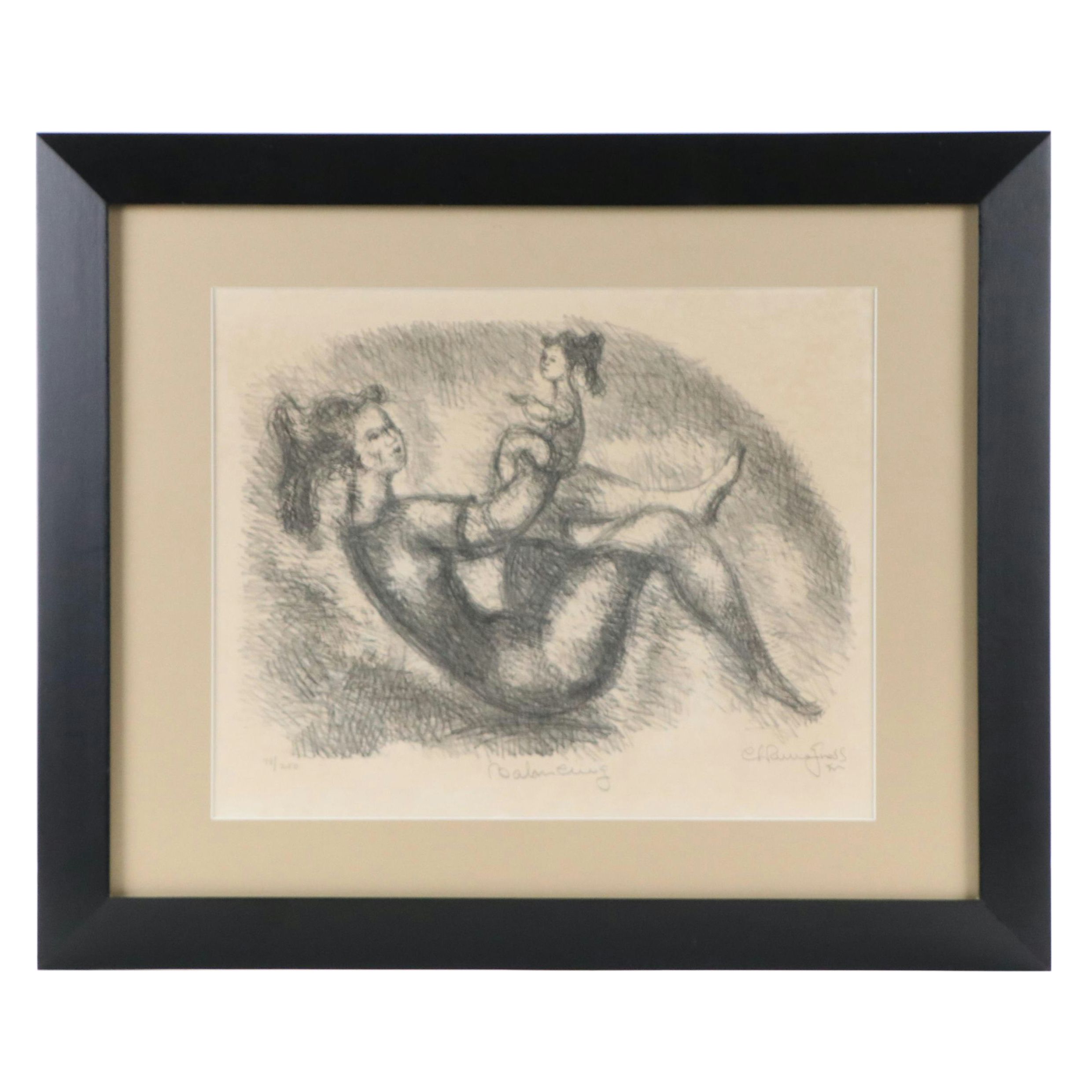 Chaim Gross Lithograph "Balancing"