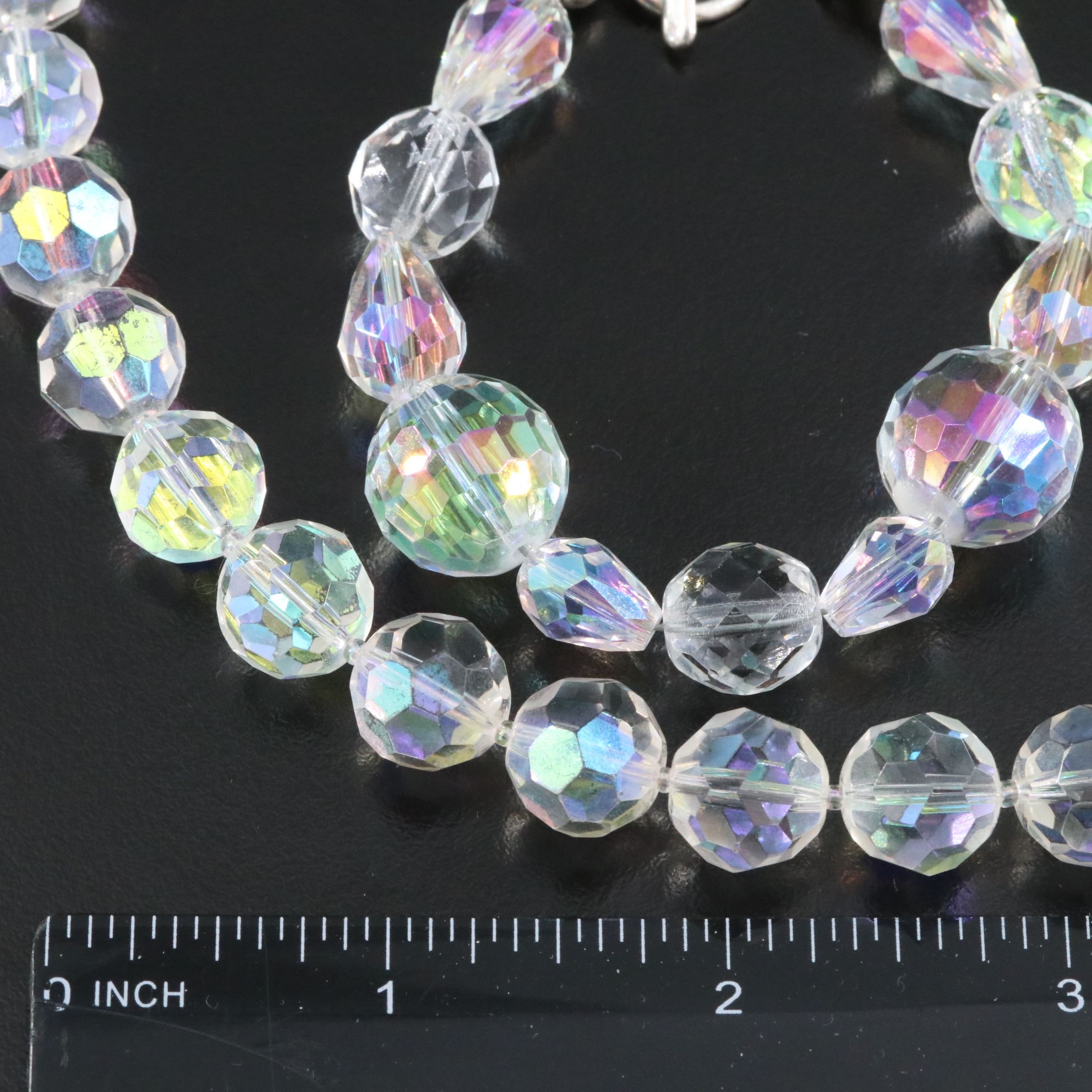 Aurora Borealis Crystal Necklace and Bracelet