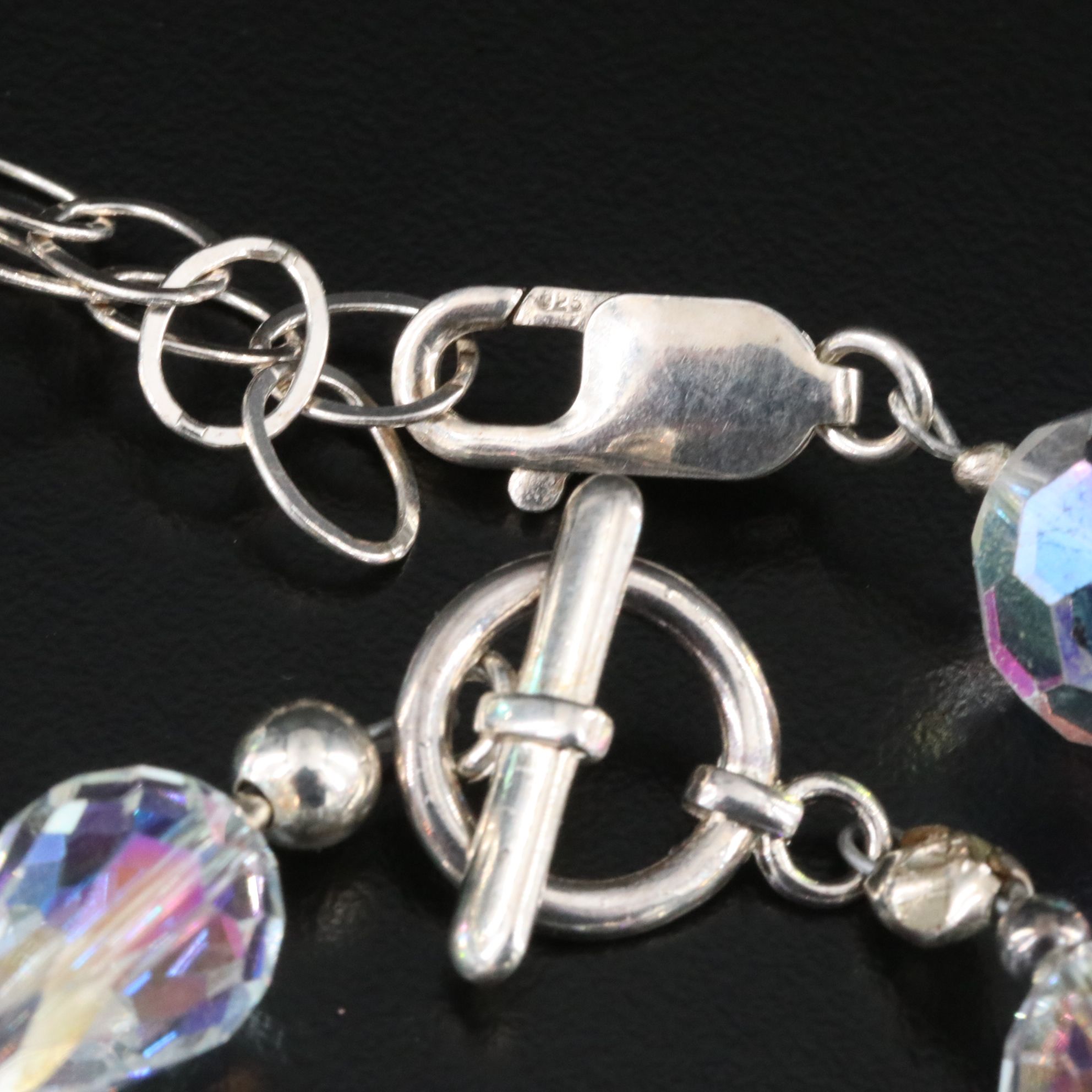 Aurora Borealis Crystal Necklace and Bracelet