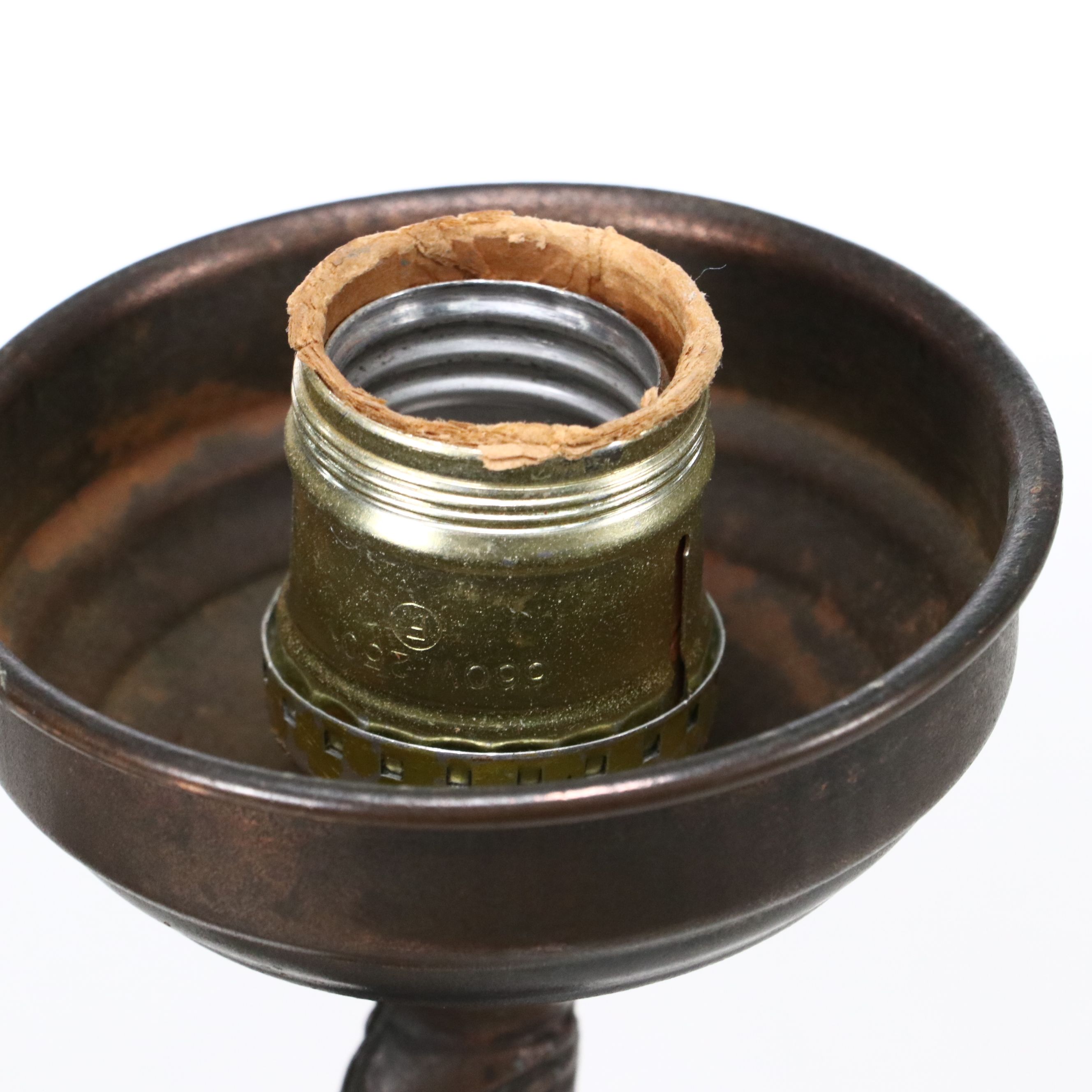 Art Deco Patinated Spelter Figure Accent Lamp, Vintage