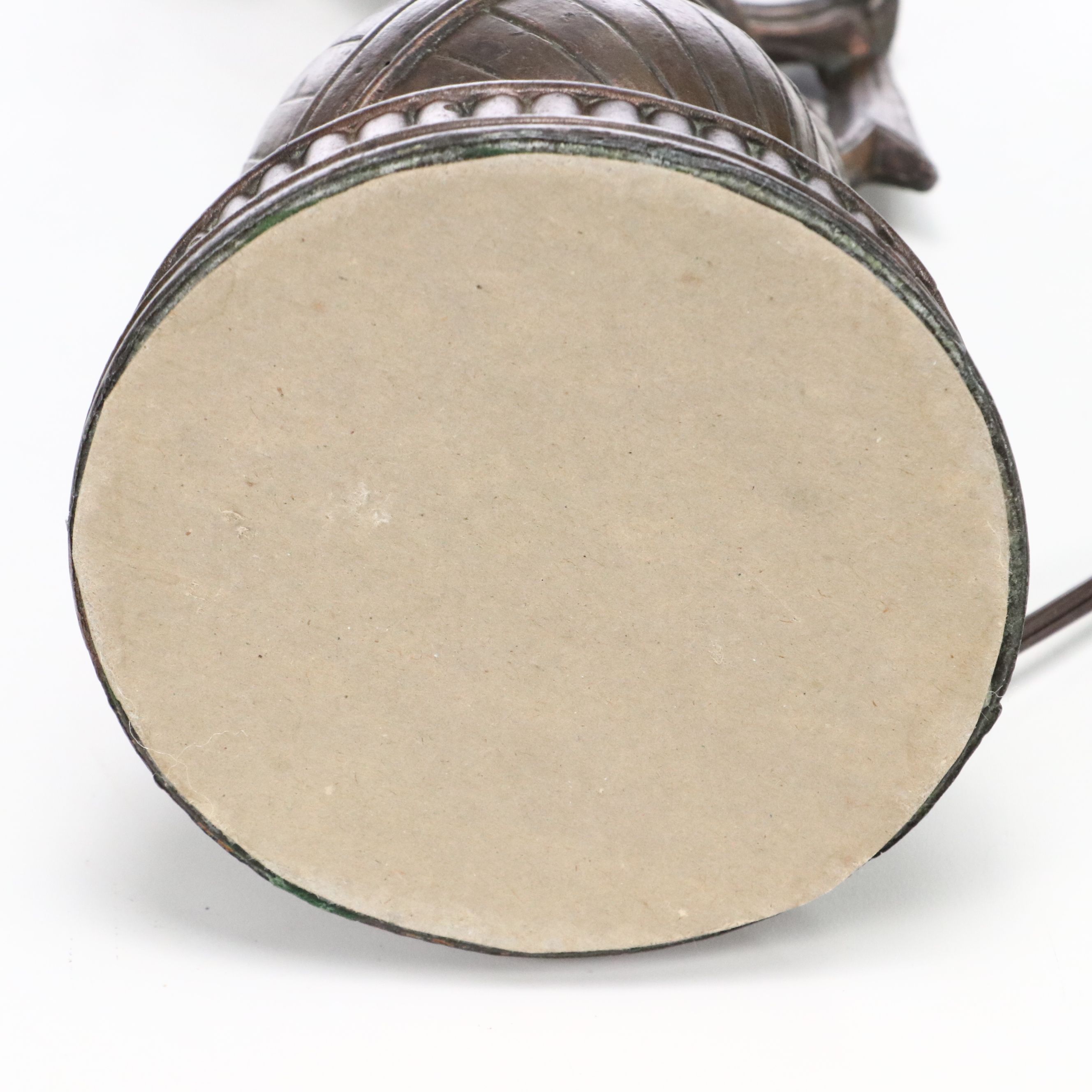 Art Deco Patinated Spelter Figure Accent Lamp, Vintage