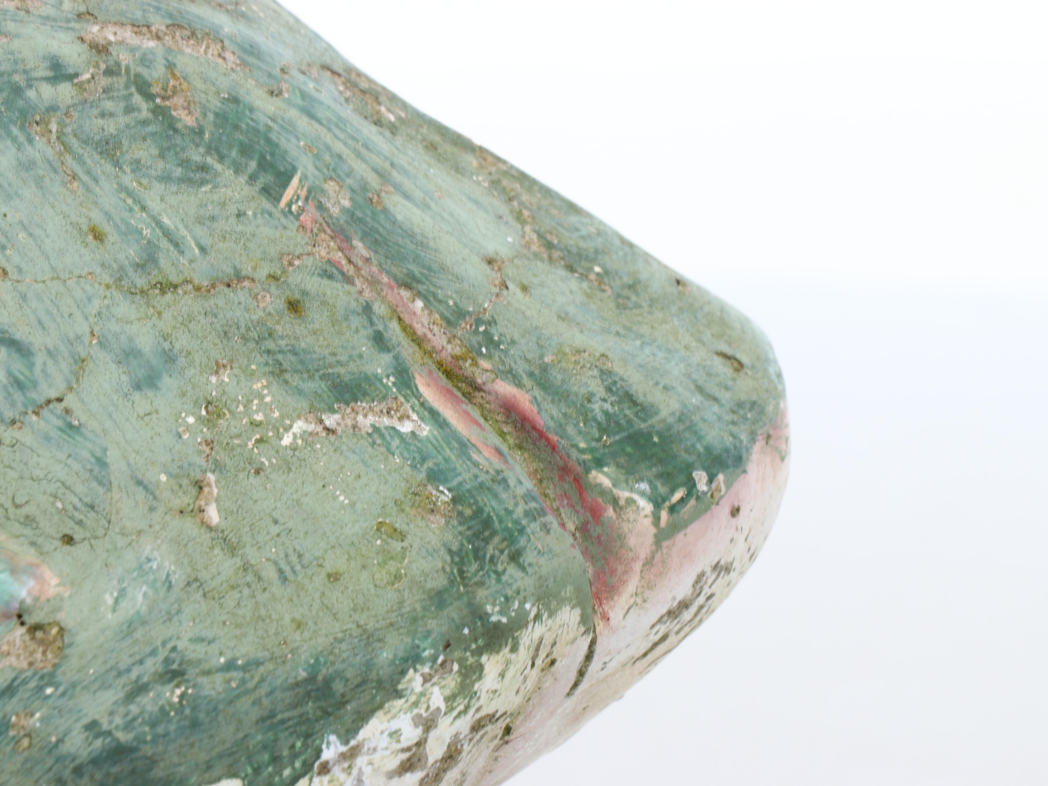 Painted Concrete Mushroom and Angel Garden Statues