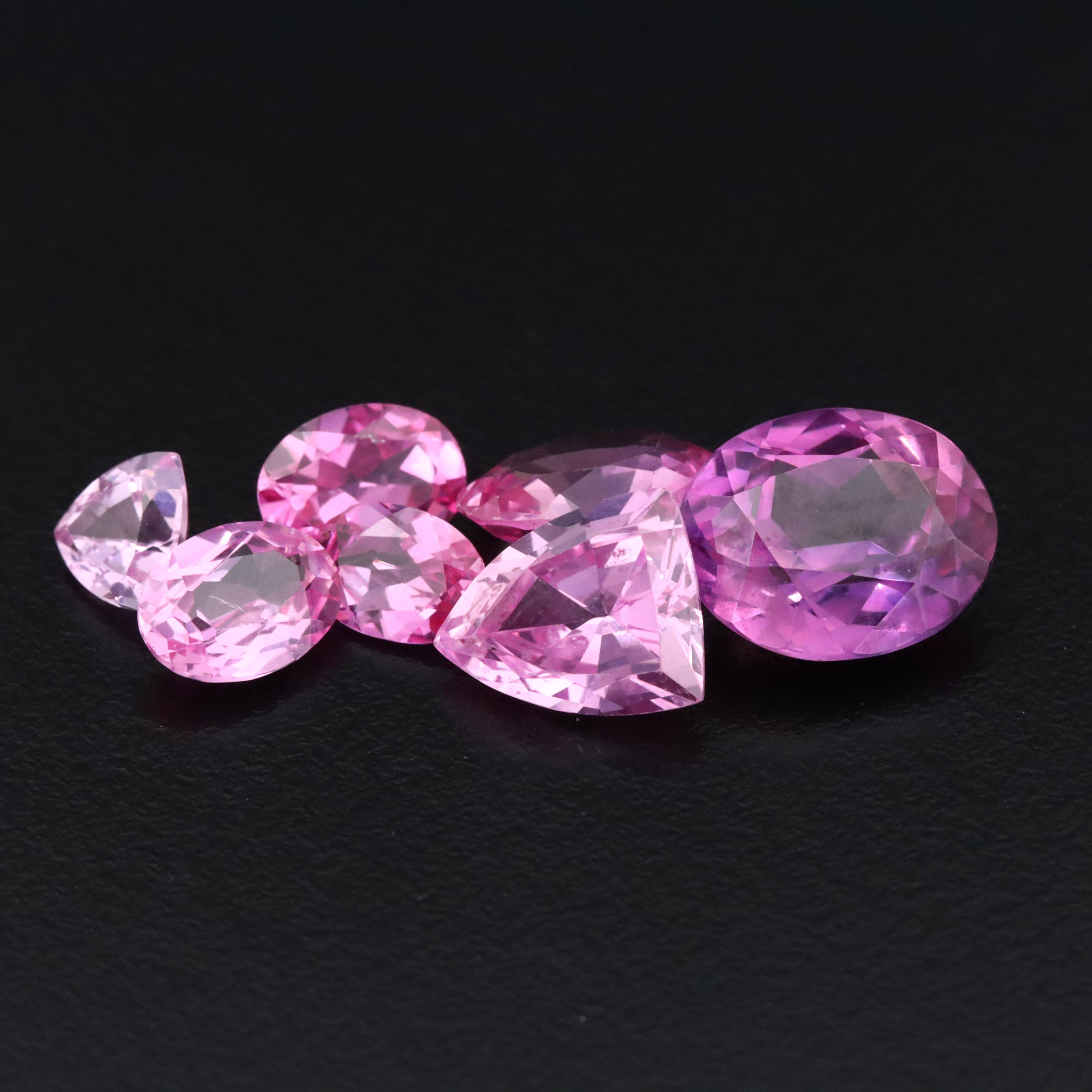 Loose 16.90 CTW Lab Grown Pink Sapphires