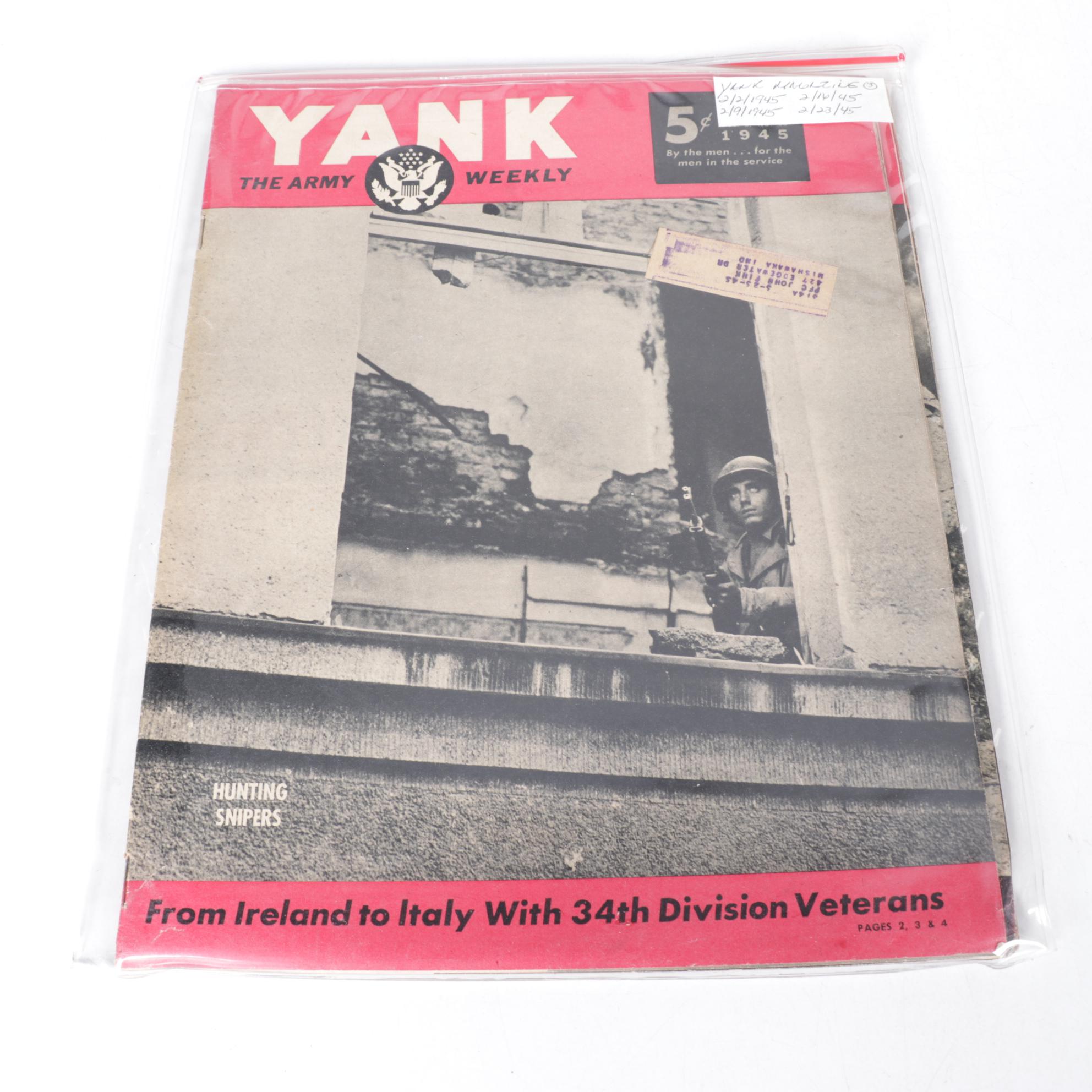 "Yank: The Army Weekly" WWII Military Magazines, 1944-1945