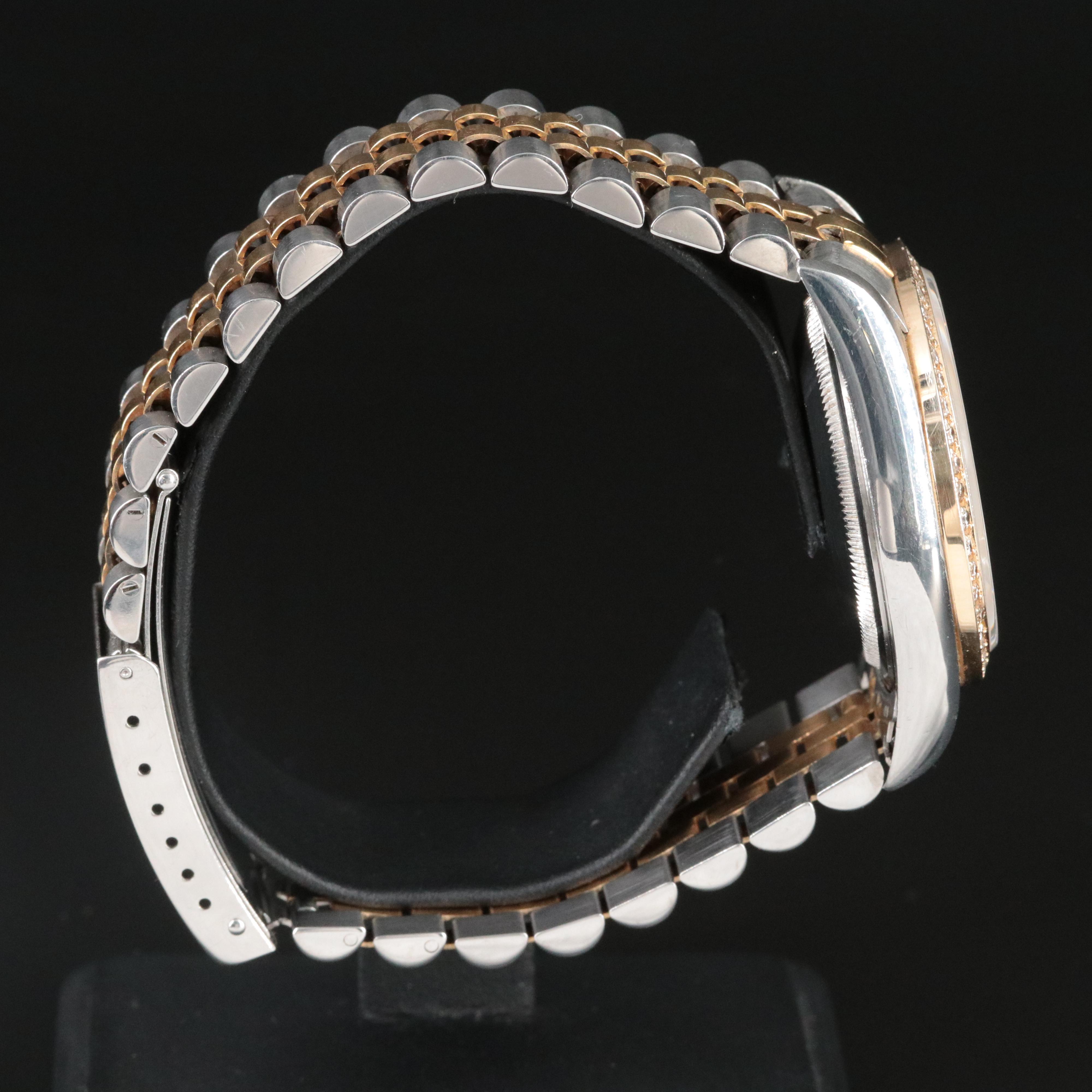 2000 Rolex Datejust 16233 Custom Diamond Watch