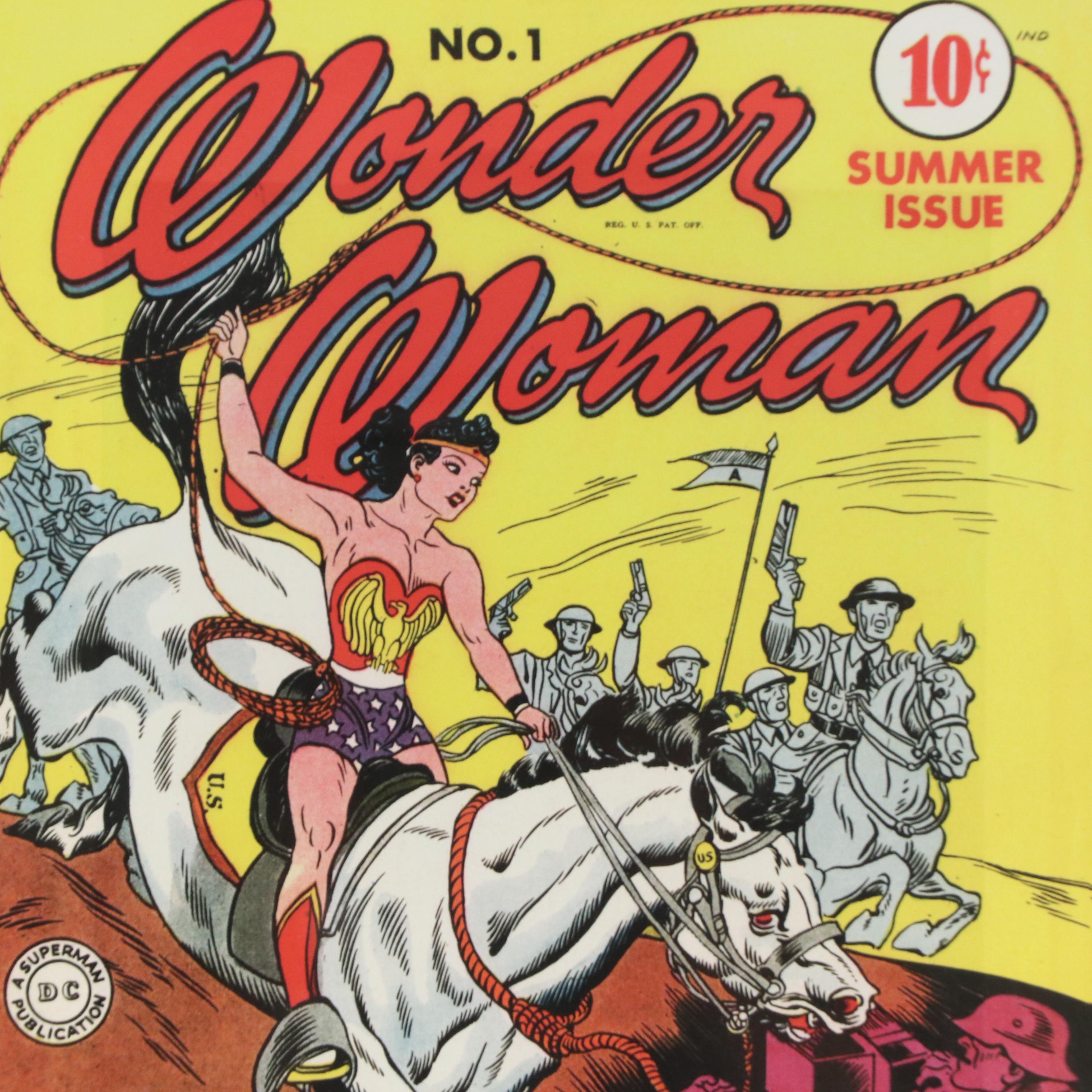 Offset Lithograph After First Edition Wonder Woman Comic Book Cover