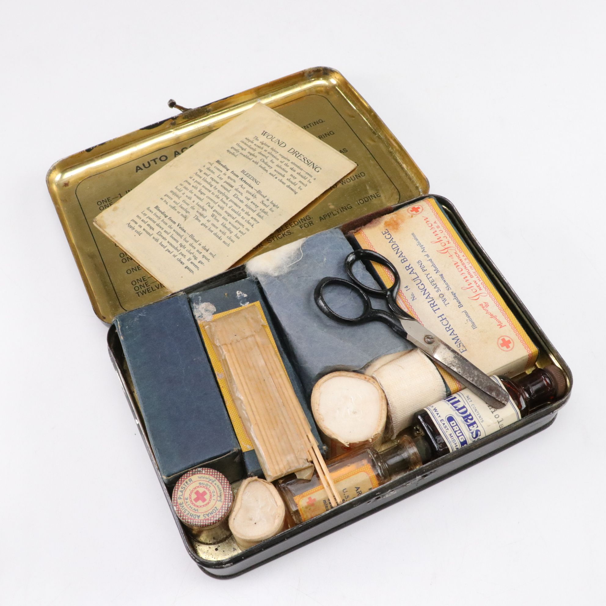 WW2 Era Civil Defense Helmet, Auto Accident First Aid Kit & More