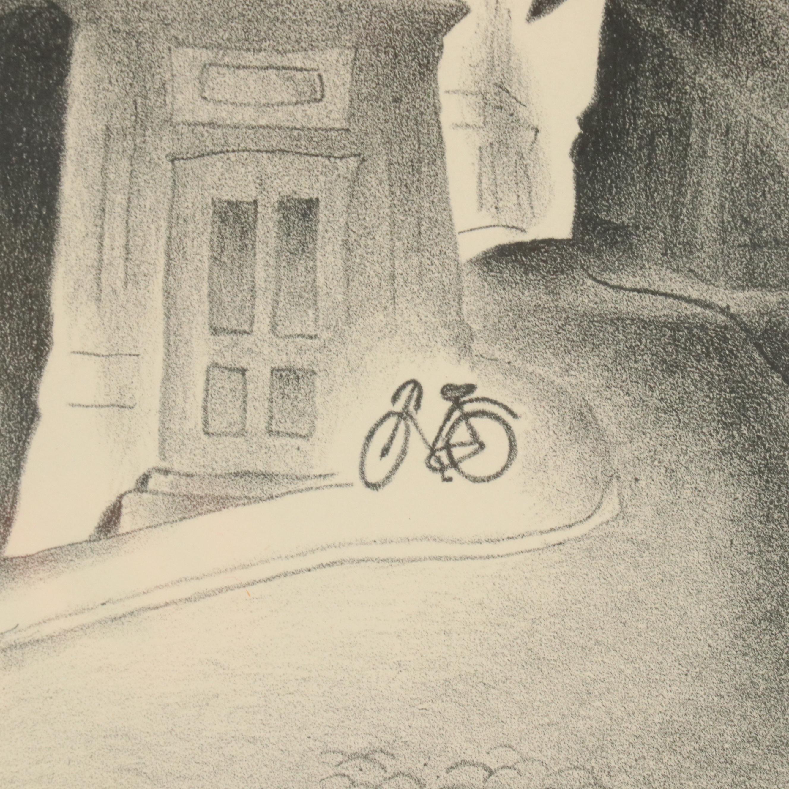 Ellison Hoover Lithograph "Rue De La Lune"