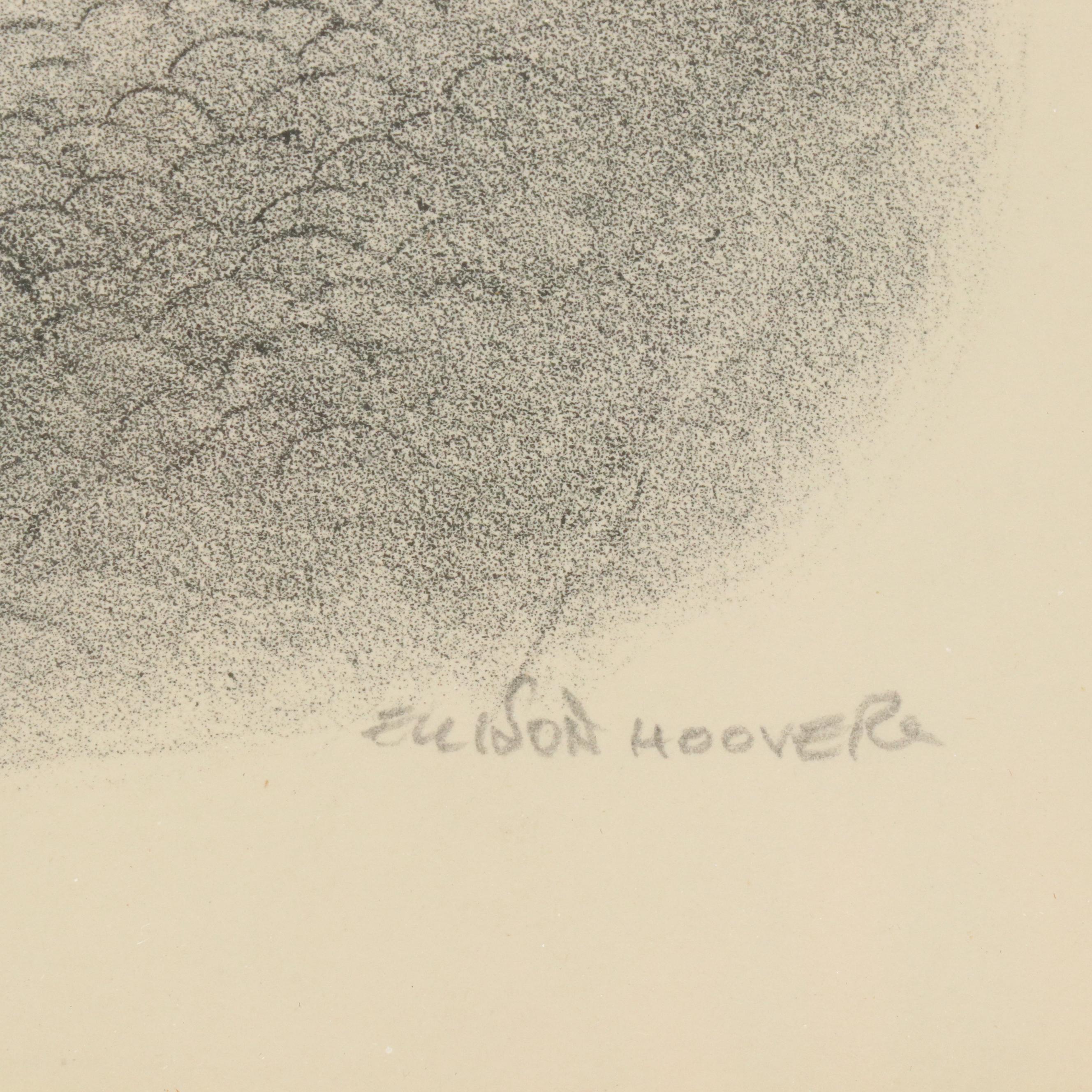 Ellison Hoover Lithograph "Rue De La Lune"