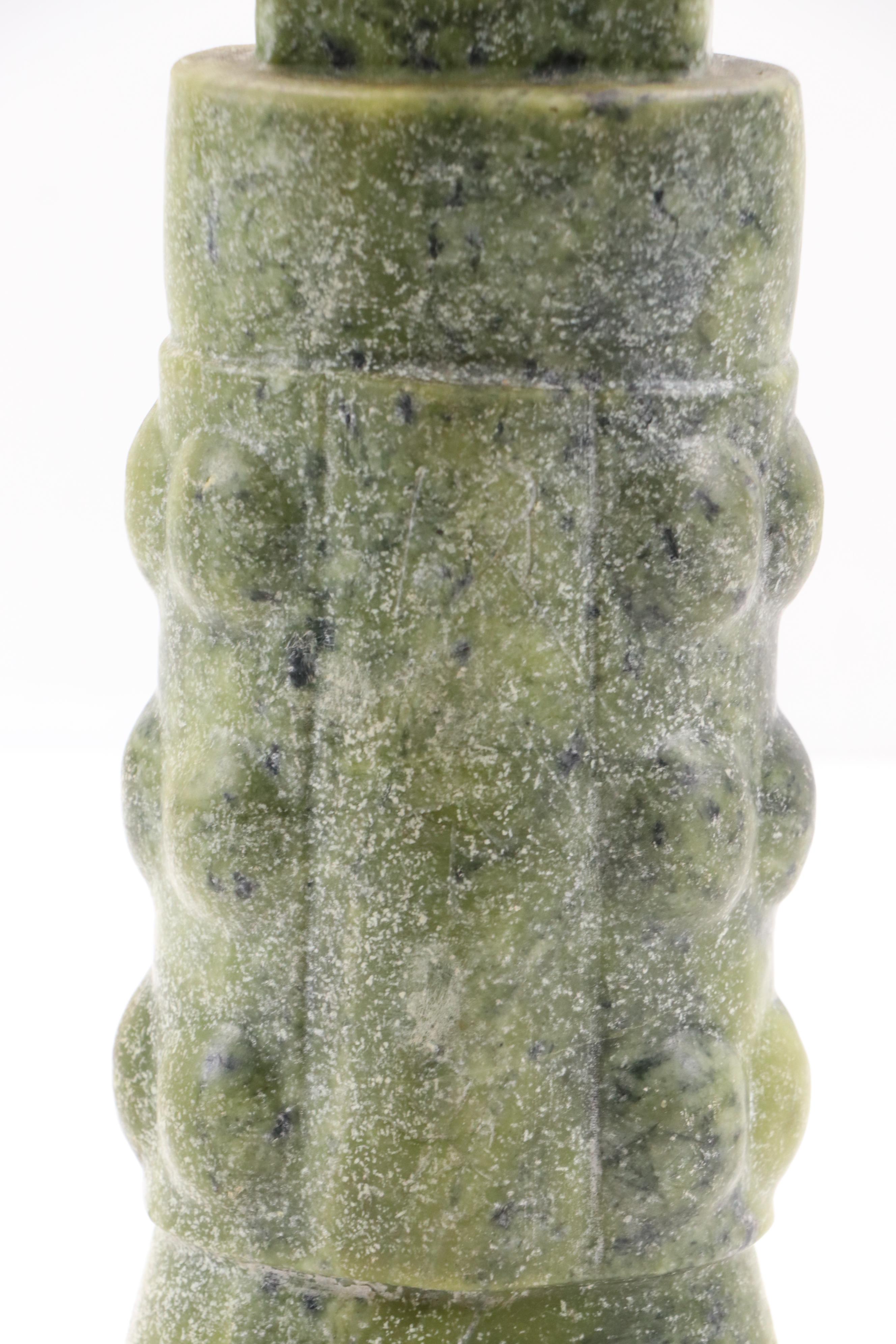 Chinese Carved Serpentine Hongshan Culture Replica Cong