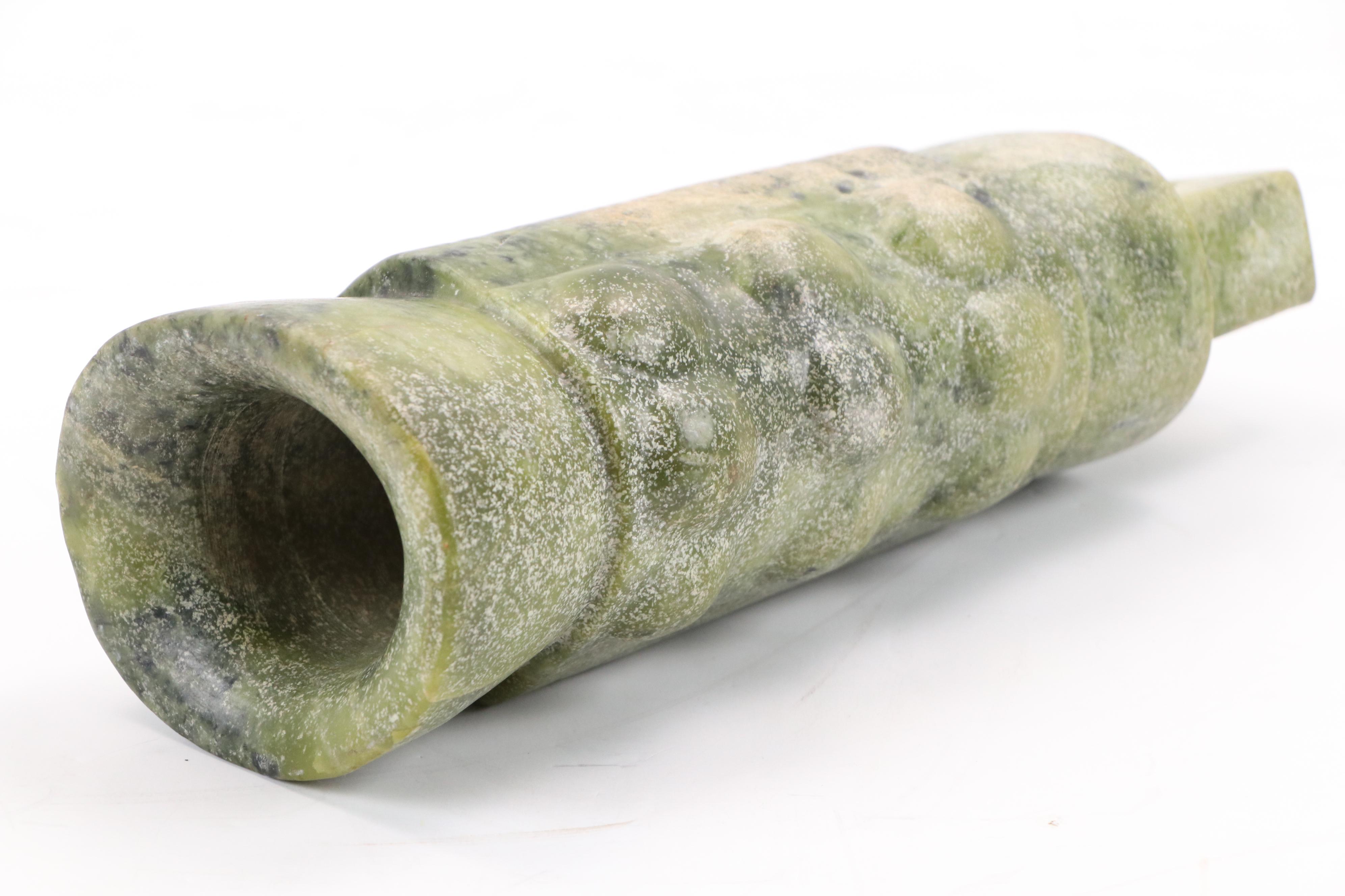 Chinese Carved Serpentine Hongshan Culture Replica Cong